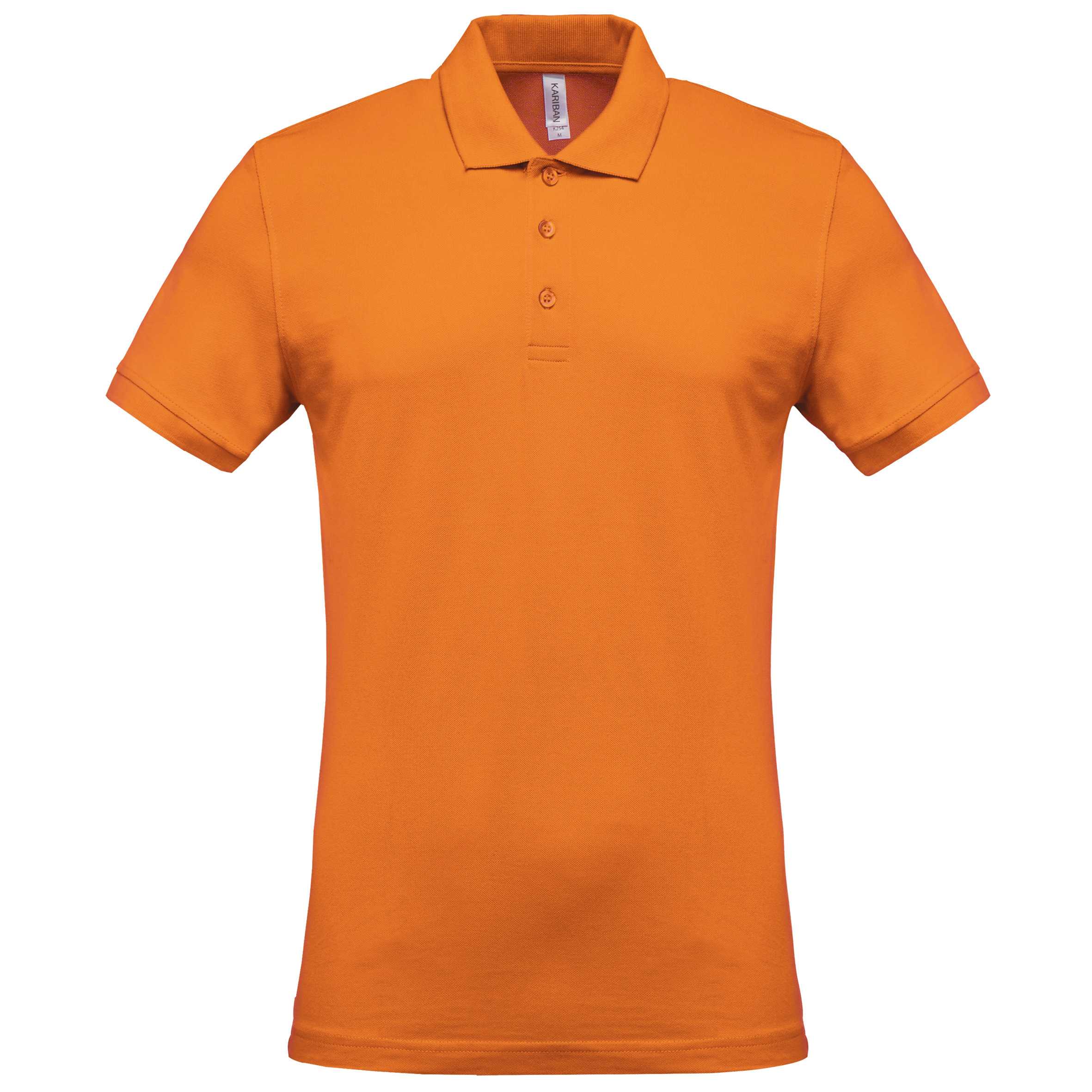 Polo piqué de manga corta hombre Orange