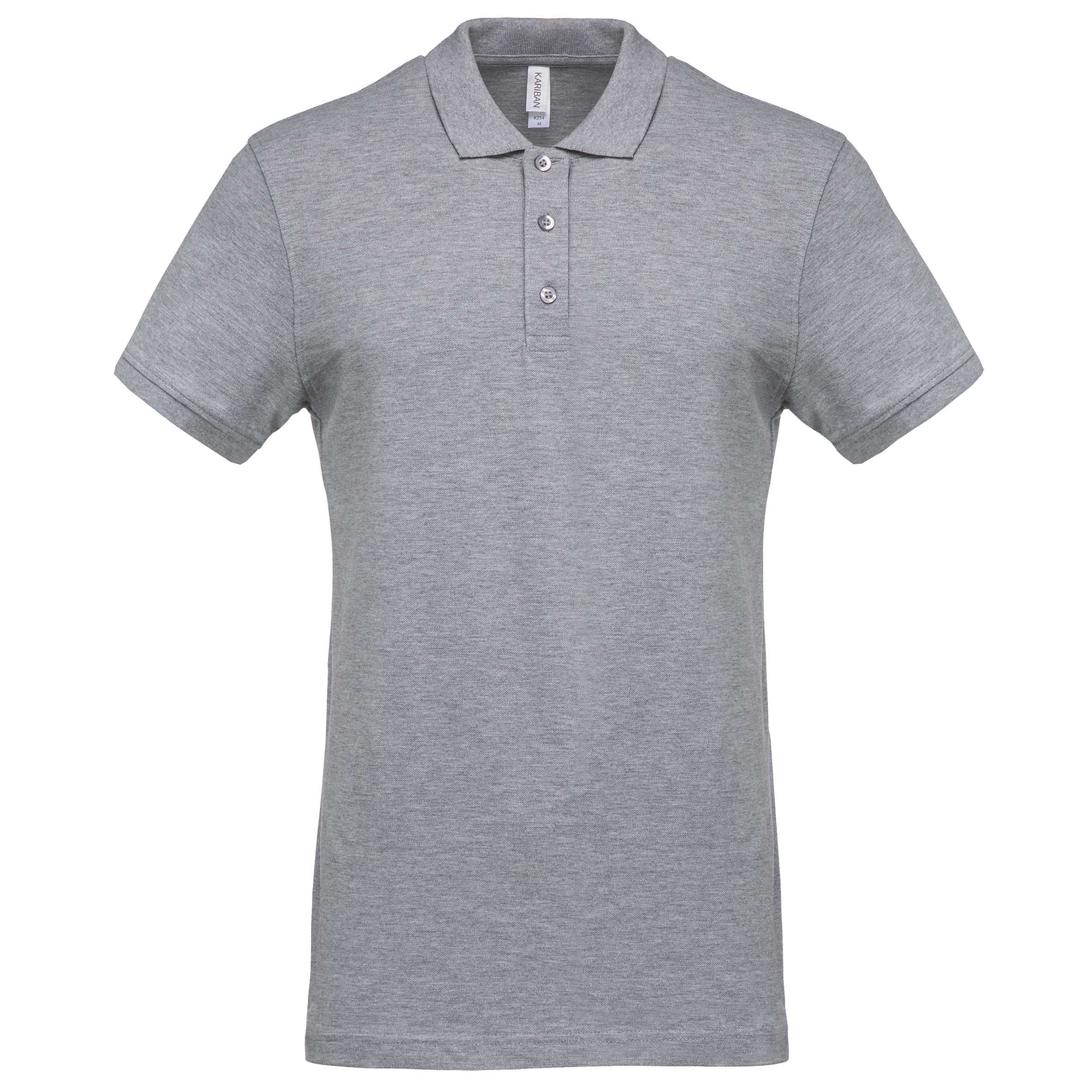 Polo piqué de manga corta hombre Oxford Grey