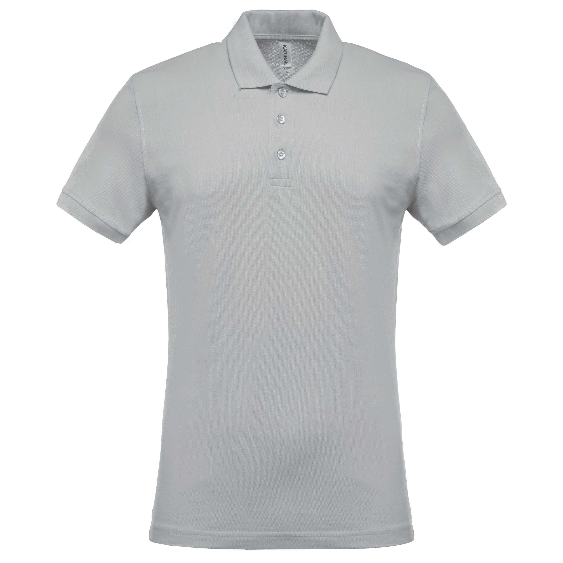 Polo piqué de manga corta hombre Snow Grey