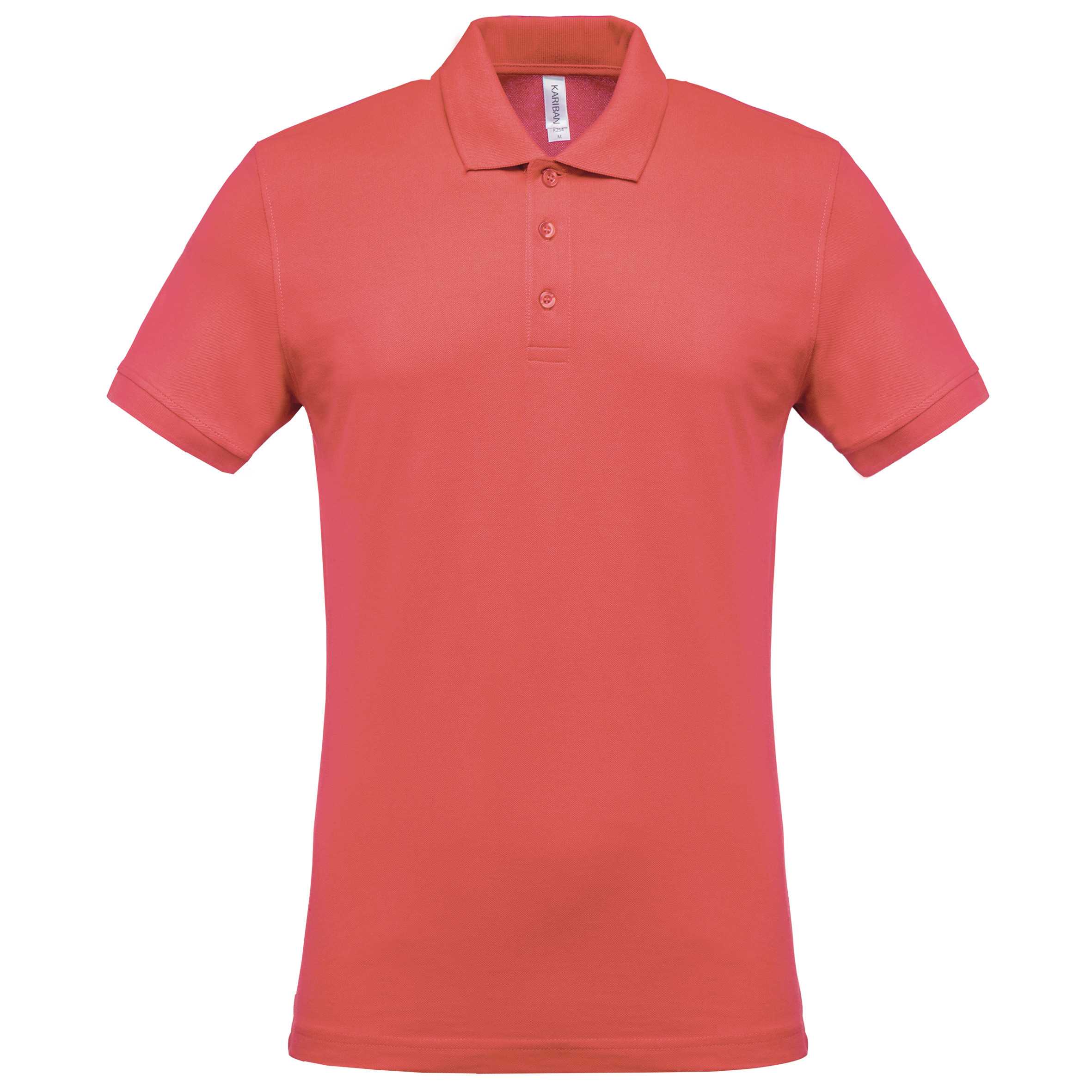 Polo piqué de manga corta hombre True Coral