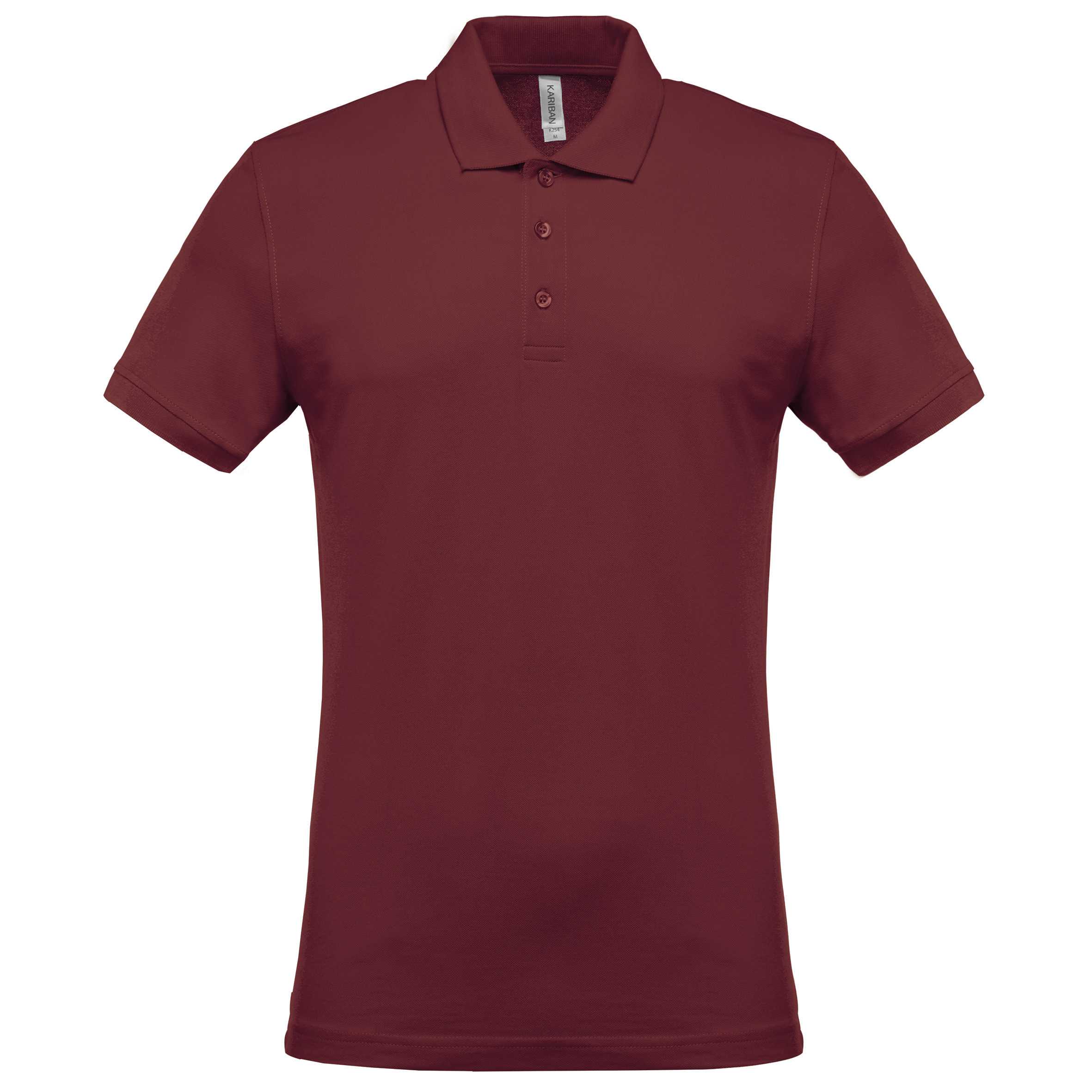 Polo piqué de manga corta hombre Wine
