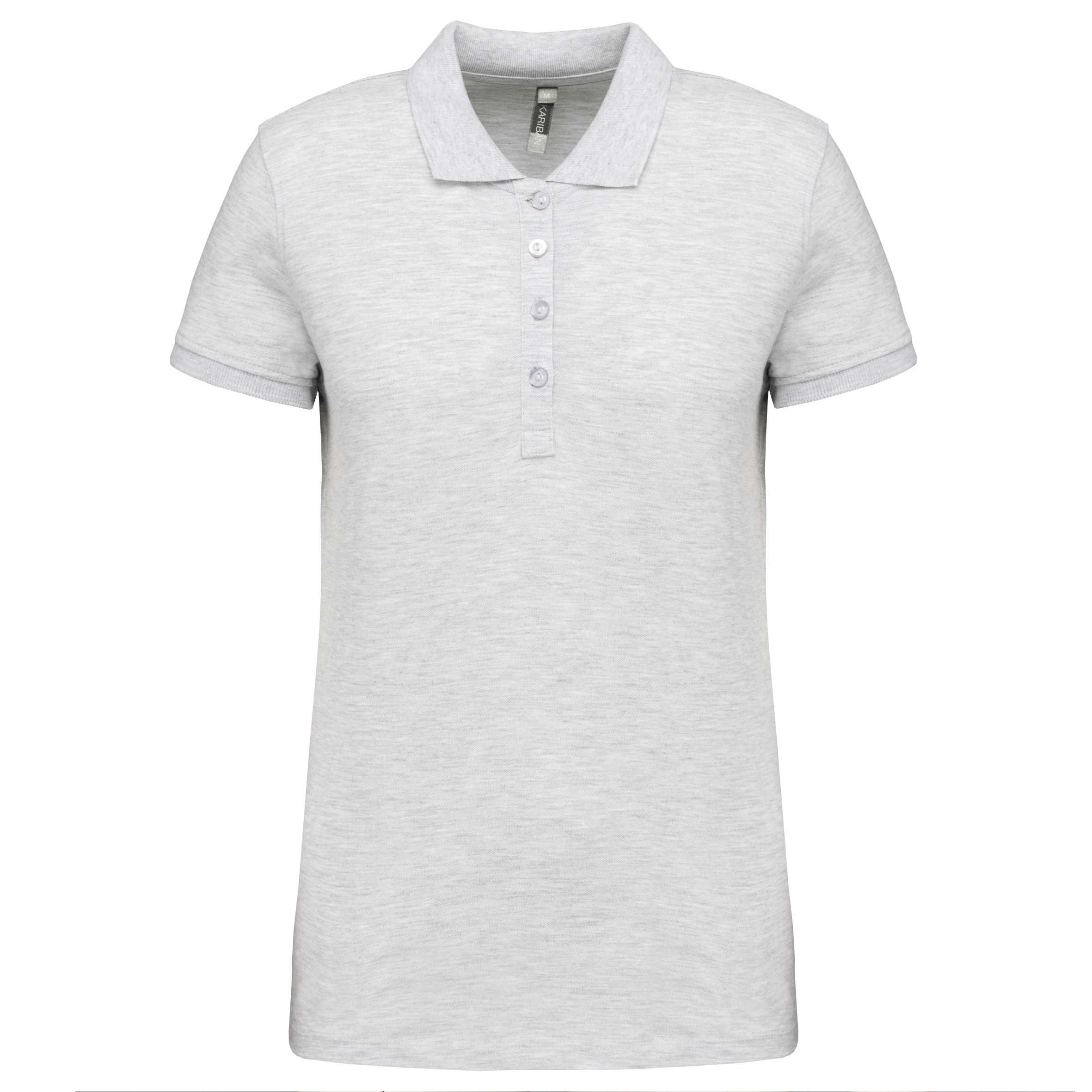 Polo piqué de manga corta de mujer Ash Heather