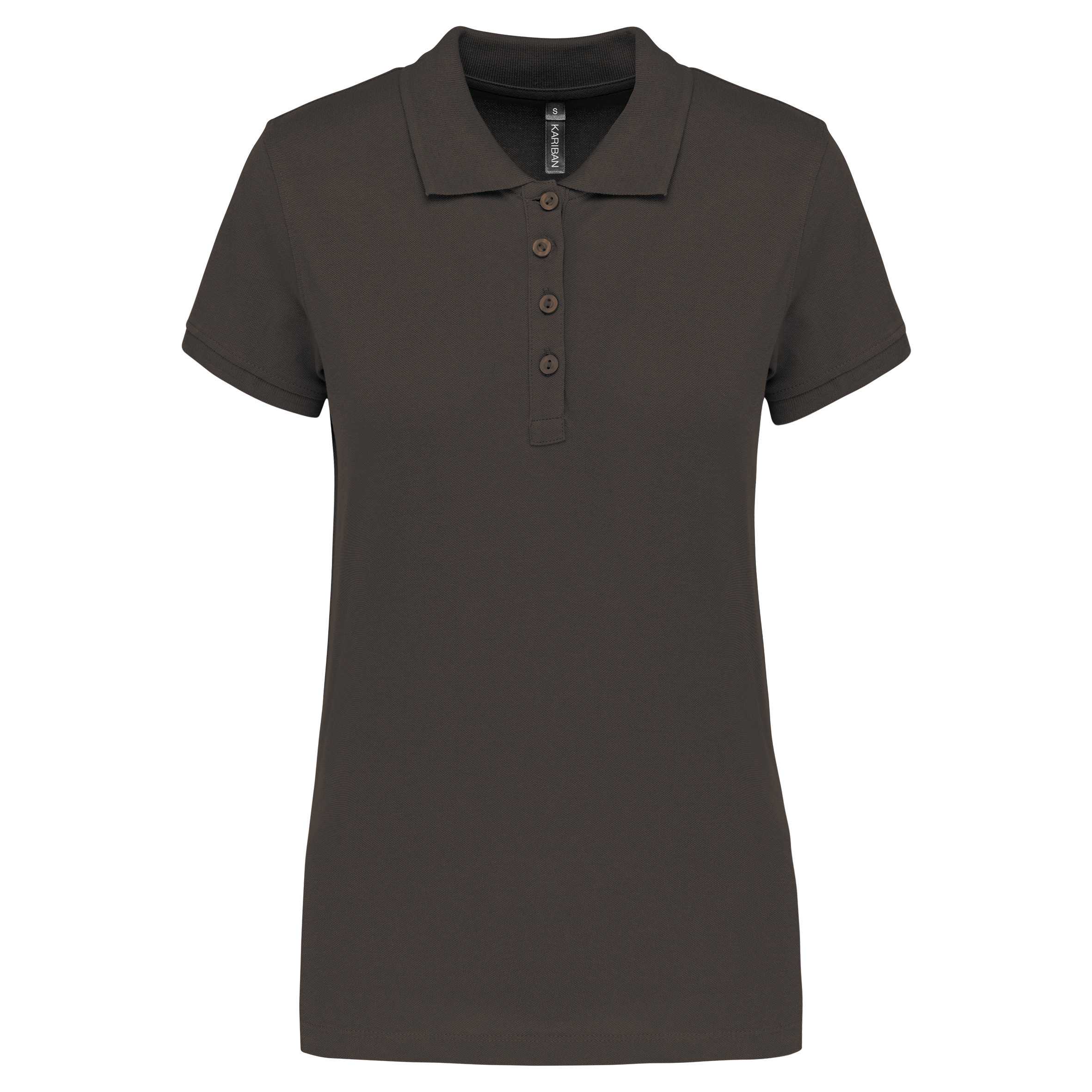 Polo piqué de manga corta de mujer Dark Grey