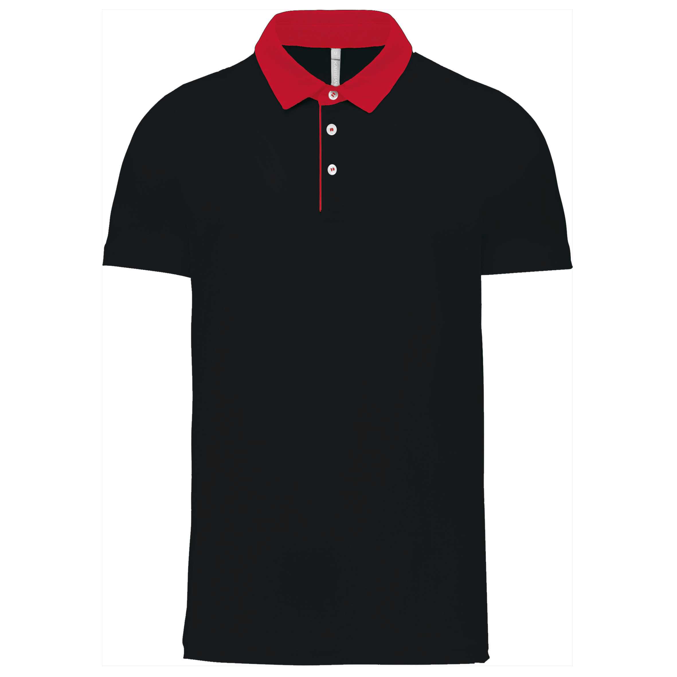 Polo jersey bicolor hombre Black / Red