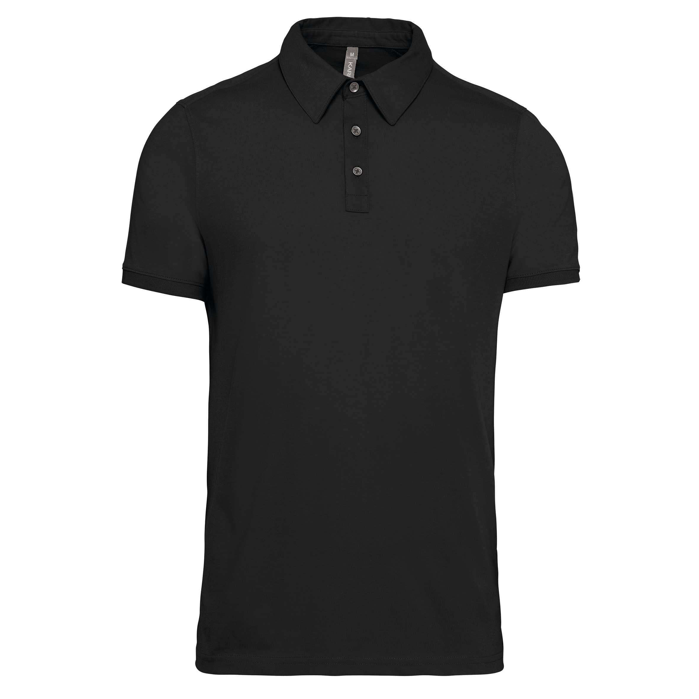 Polo jersey manga corta hombre Black