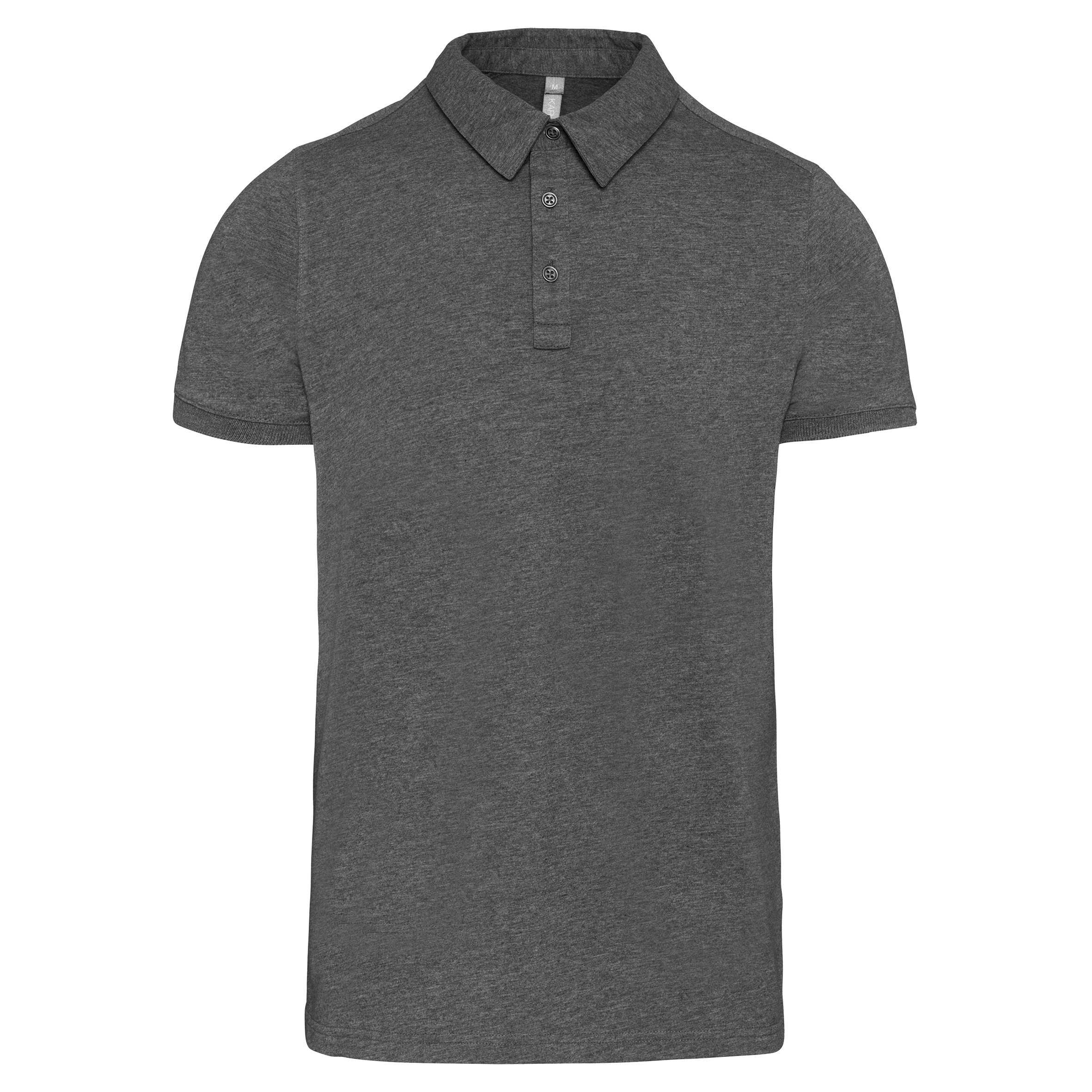 Polo jersey manga corta hombre Grey Heather