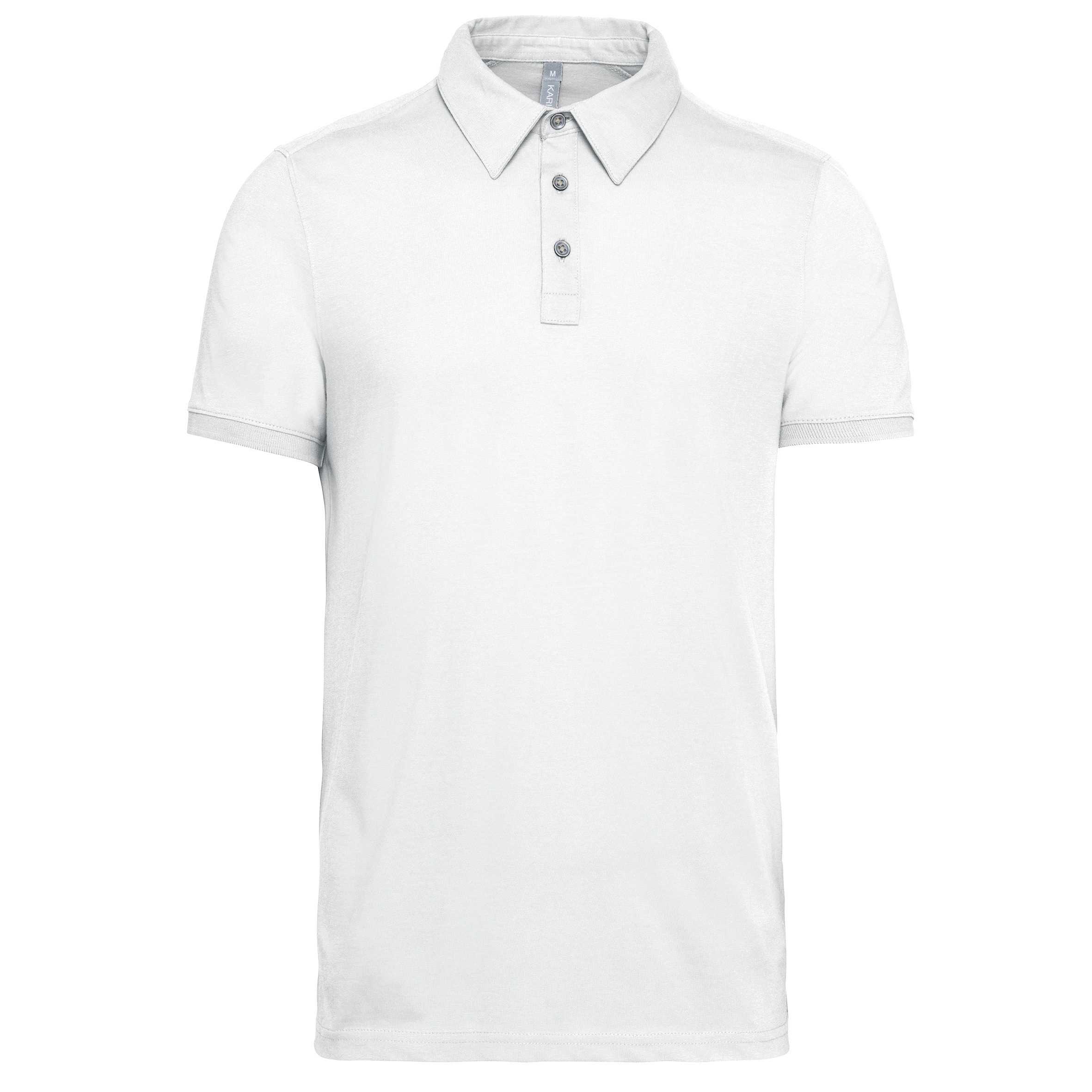 Polo jersey manga corta hombre White