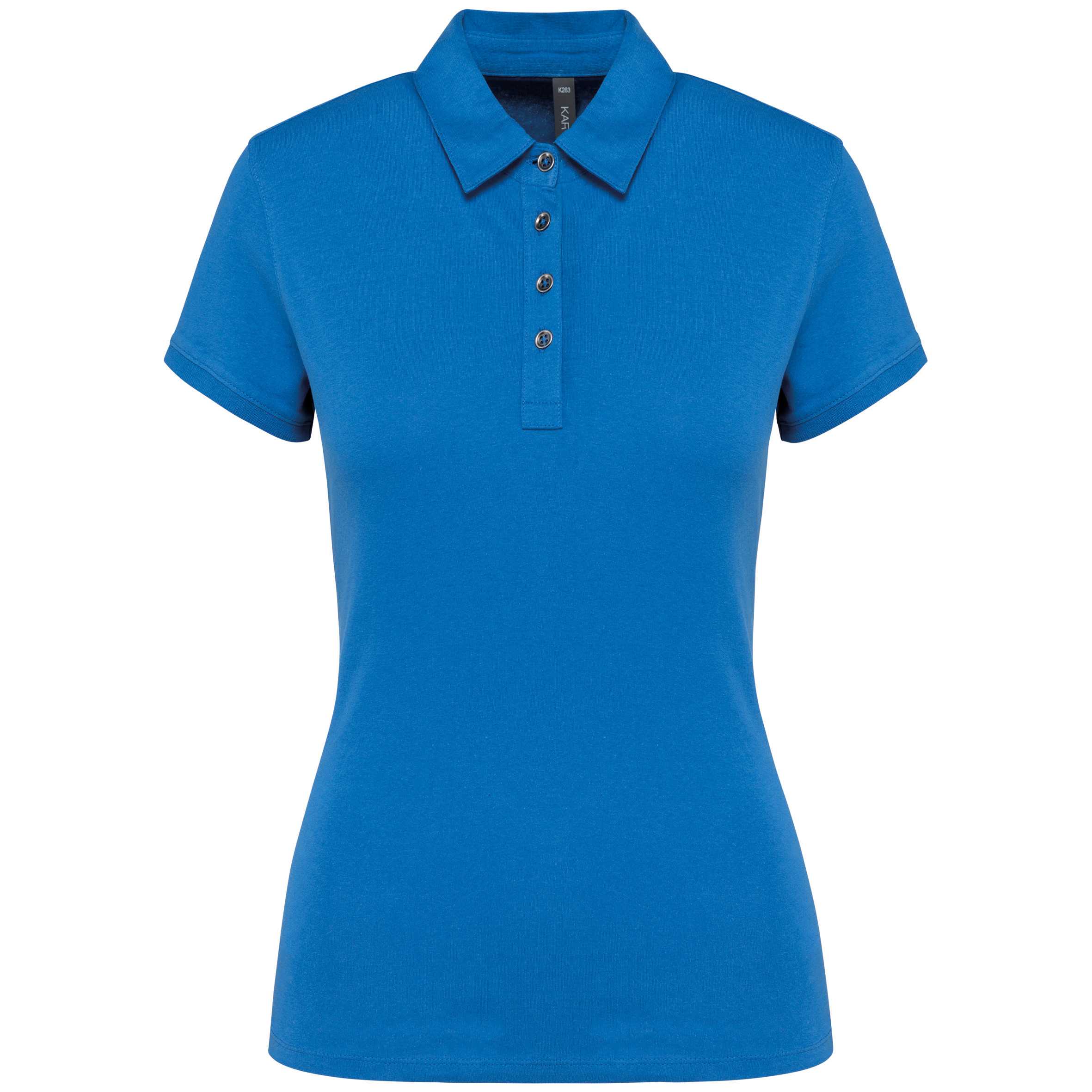 Polo jersey manga corta mujer Light Royal Blue