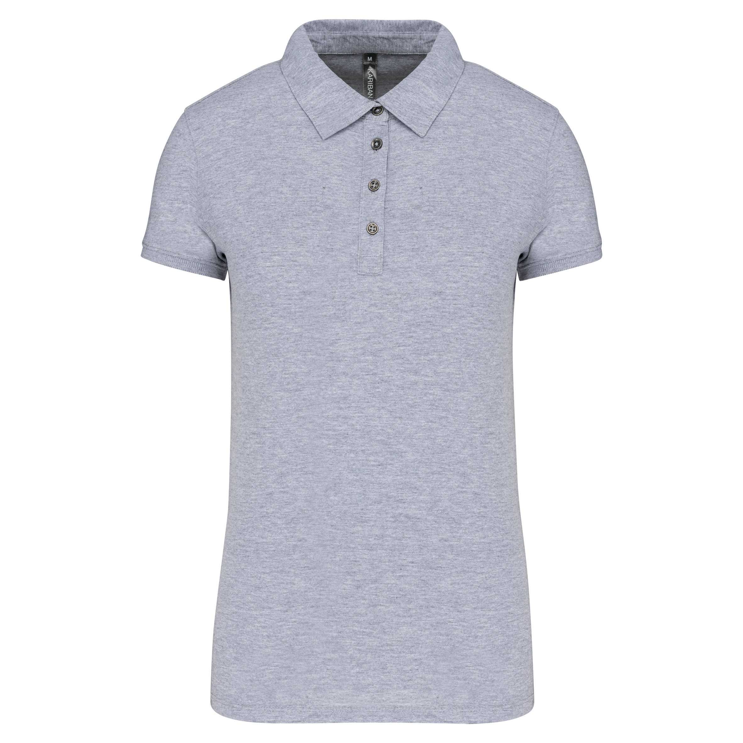 Polo jersey manga corta mujer Oxford Grey