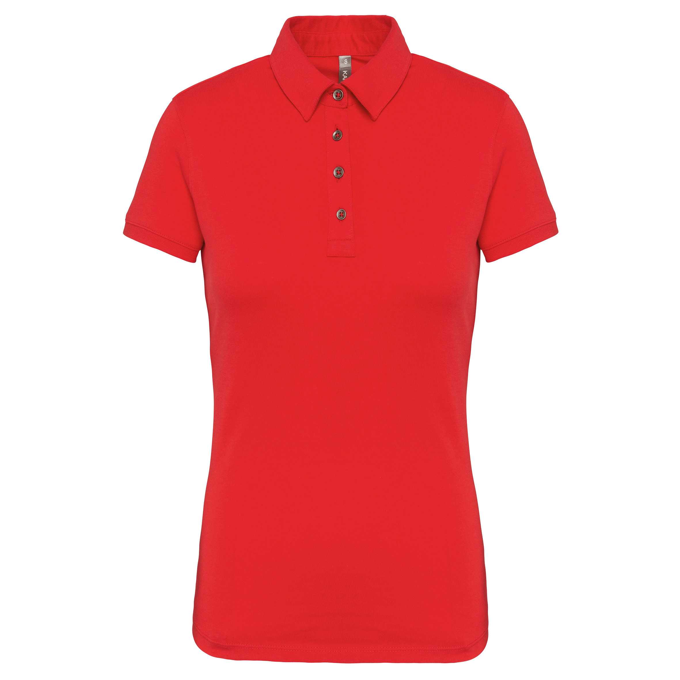 Polo jersey manga corta mujer Red