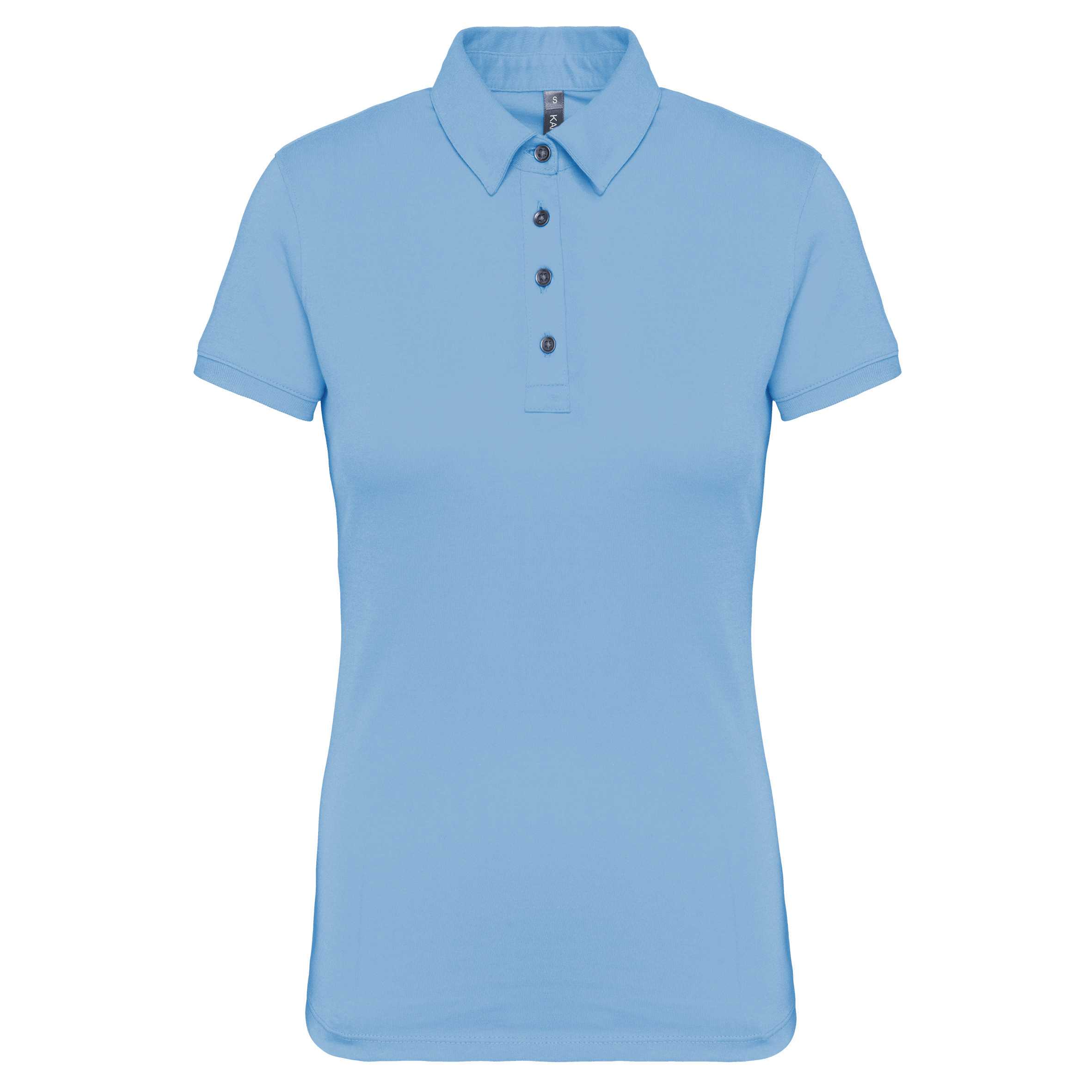 Polo jersey manga corta mujer Sky Blue