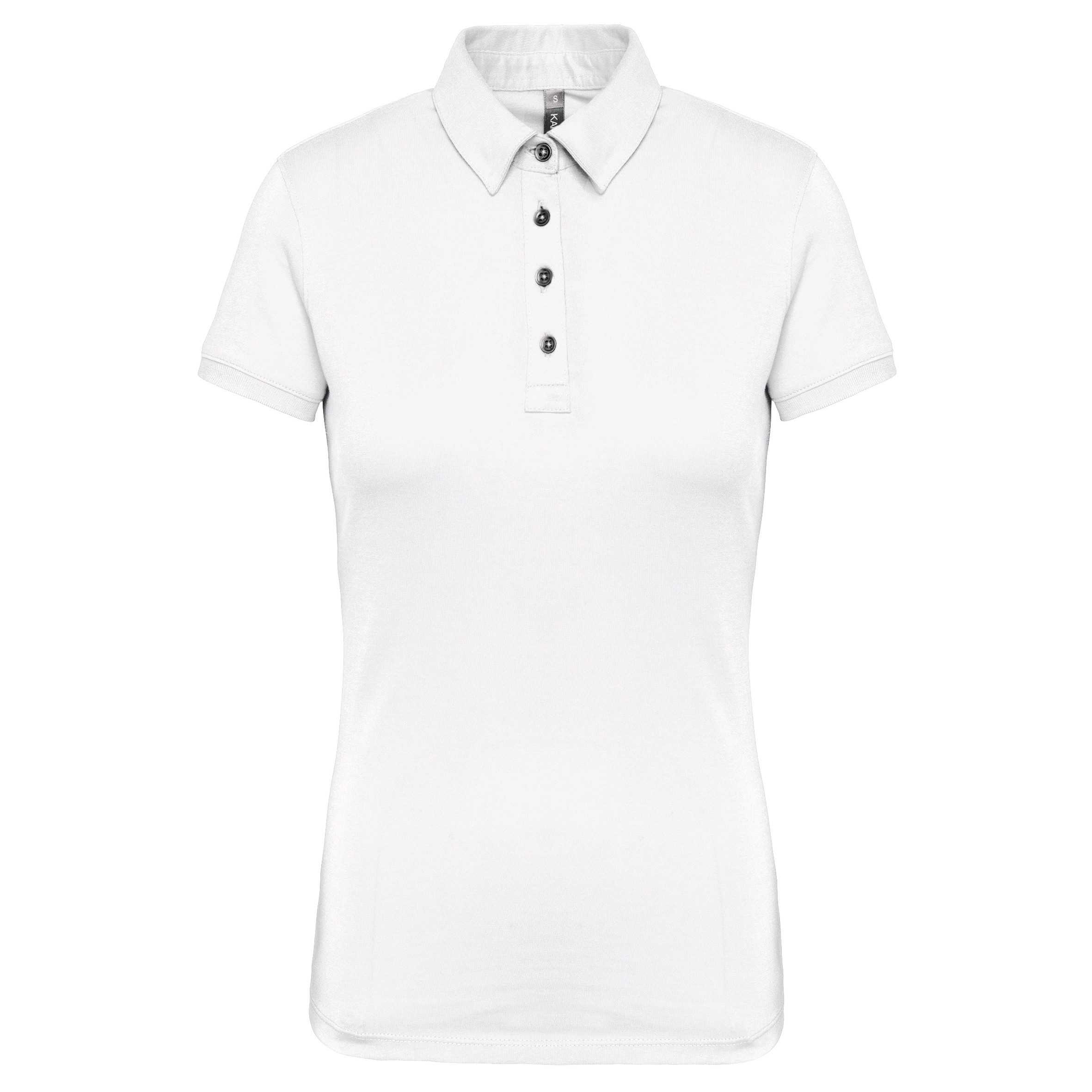 Polo jersey manga corta mujer White