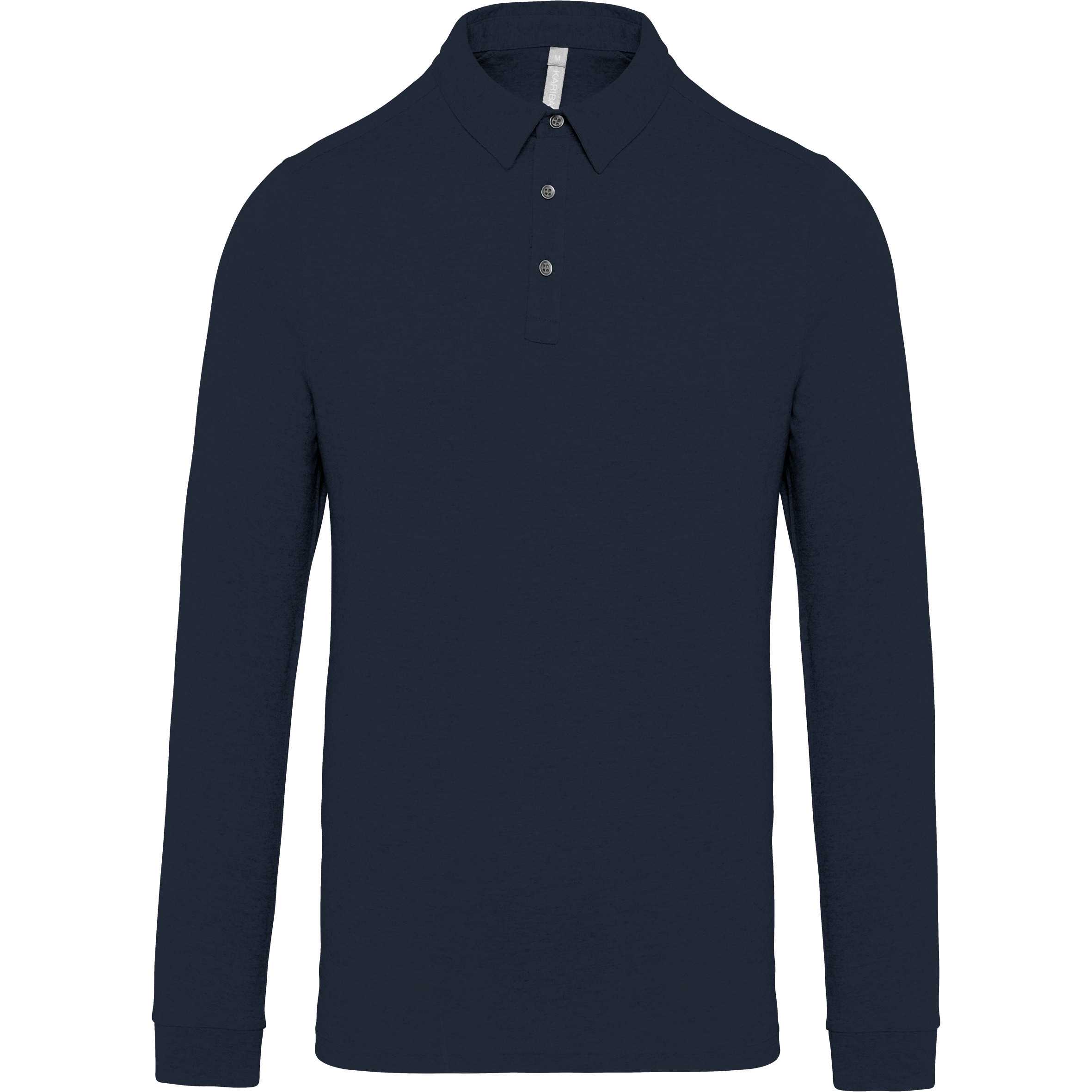 Polo jersey manga larga hombre Navy