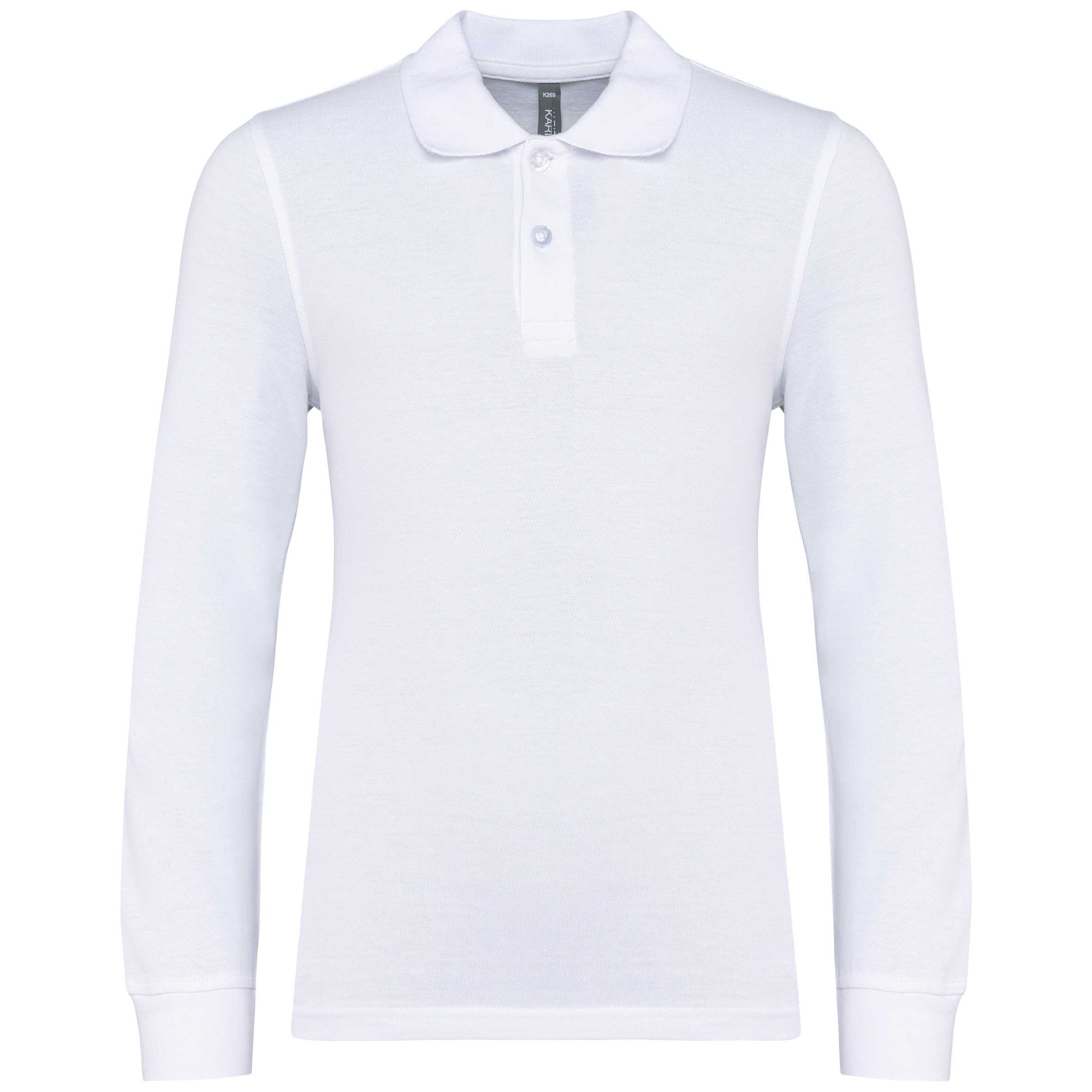 Polo manga larga infantil White
