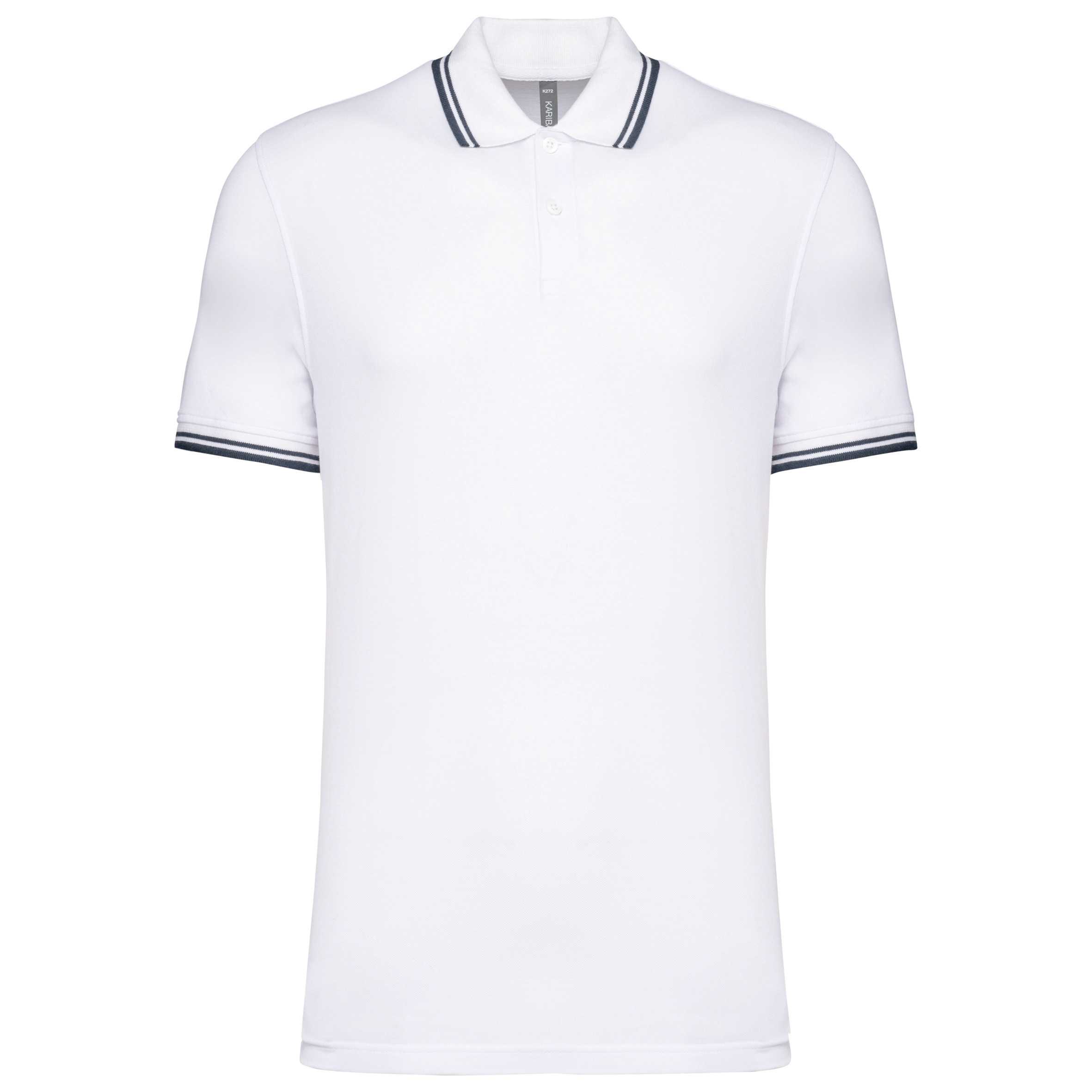 Polo manga corta a rayas hombre White / Navy