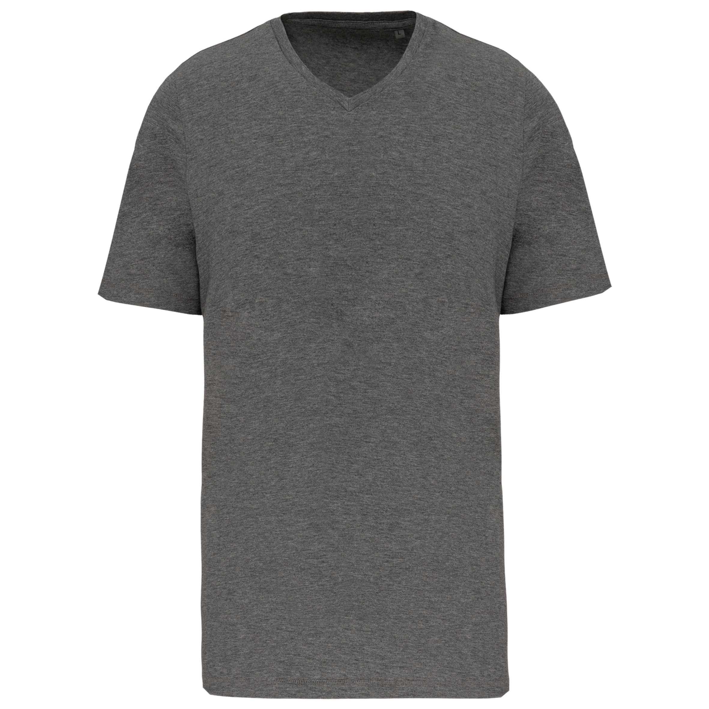 Camiseta Supima® cuello de pico manga corte hombre Grey Heather