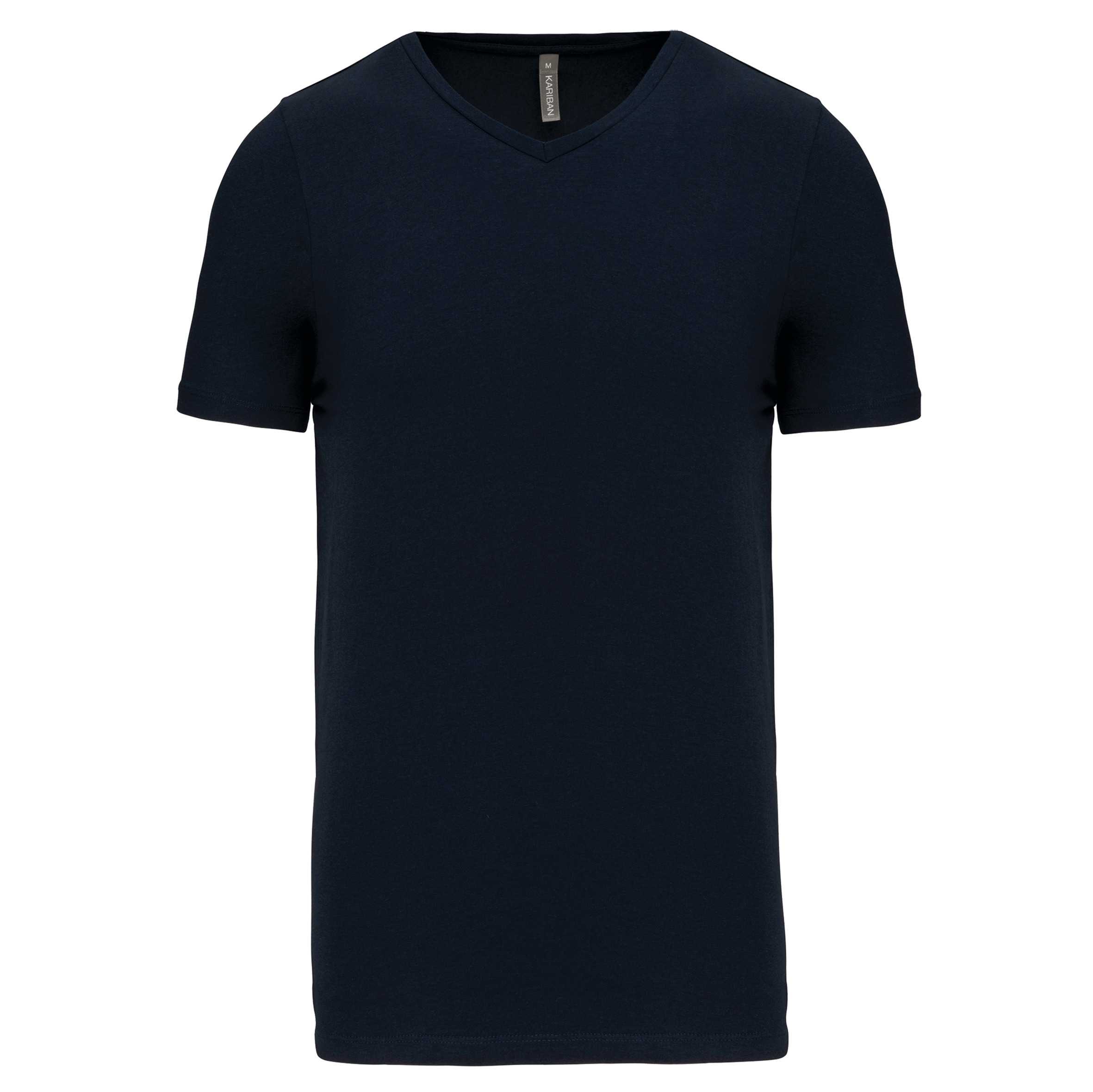 Camiseta con elastano cuello de pico hombre Navy