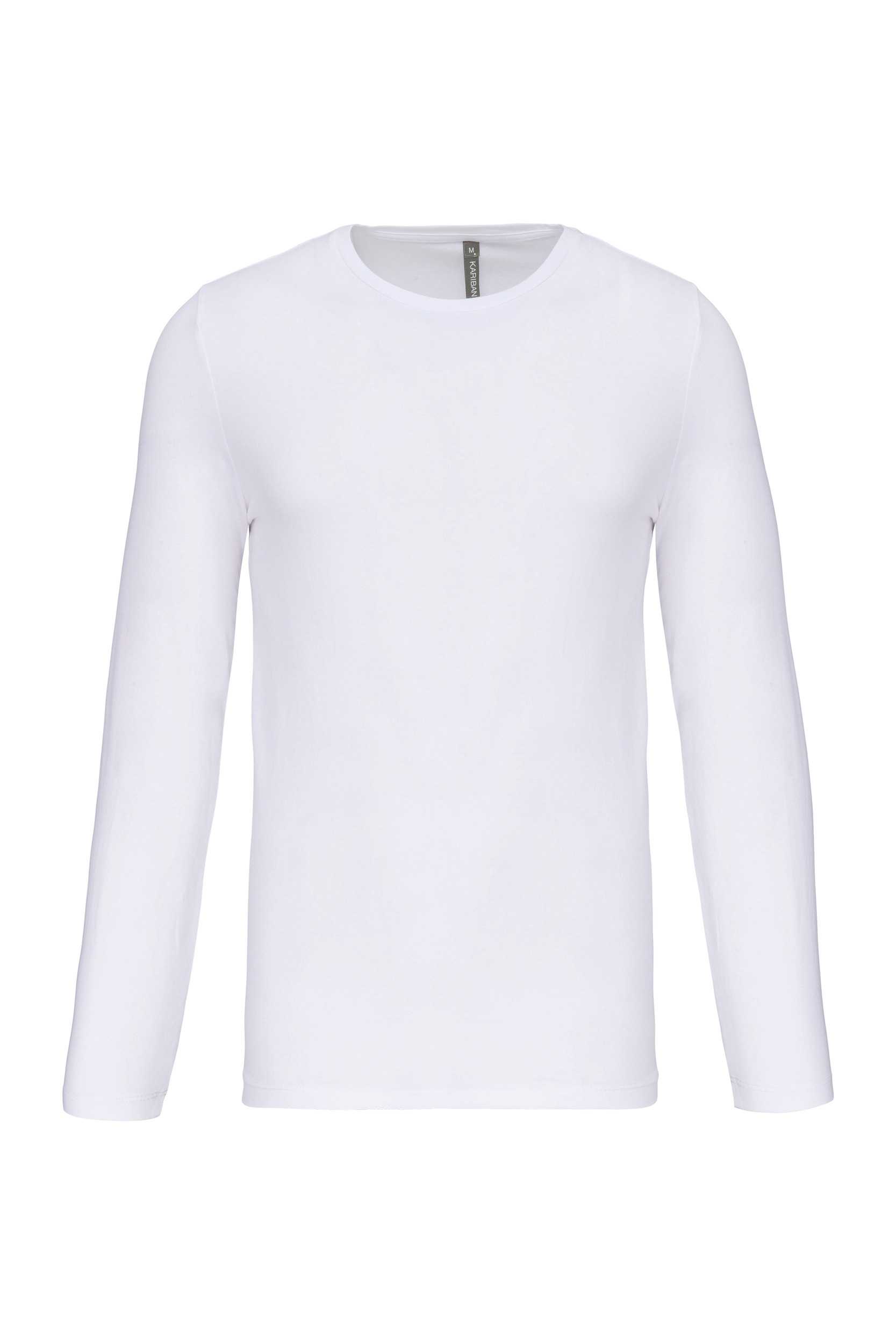 Camiseta con elastano manga larga hombre White