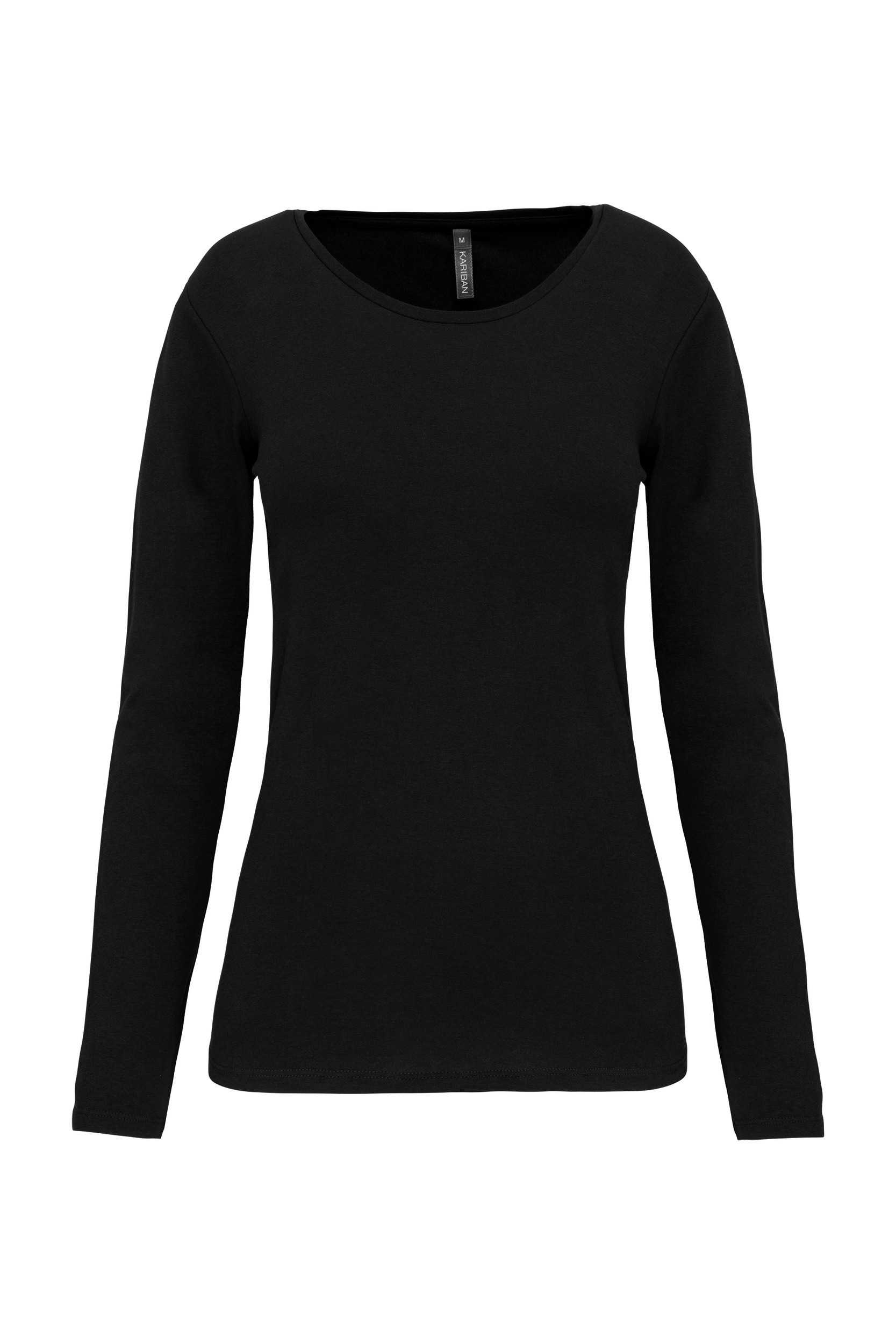 Camiseta con elastano manga larga mujer Black