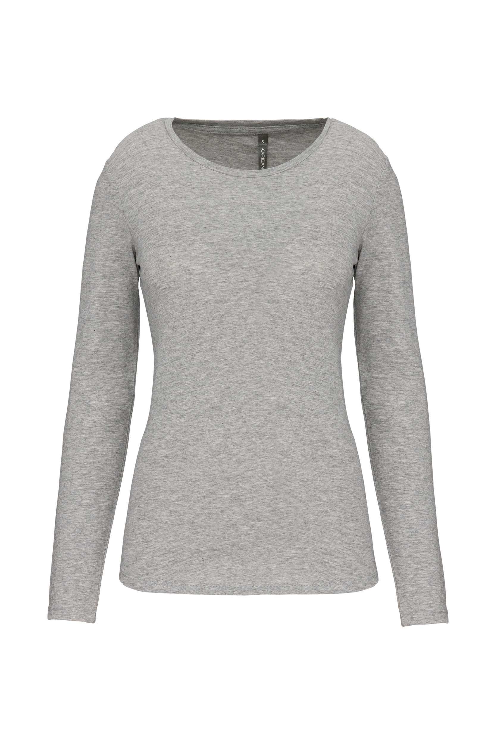Camiseta con elastano manga larga mujer Light grey heather