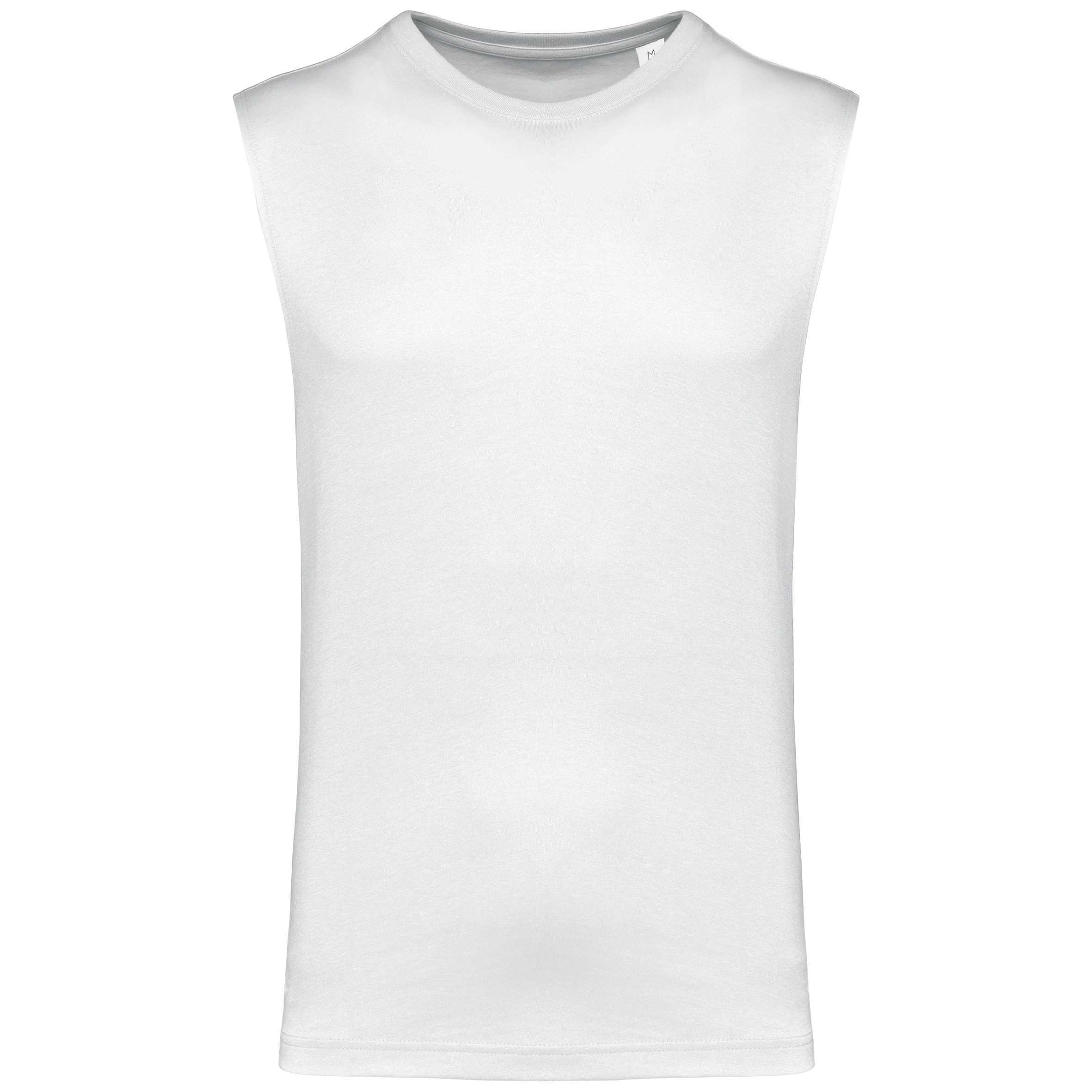 Camiseta sin mangas ecorresponsable hombre White