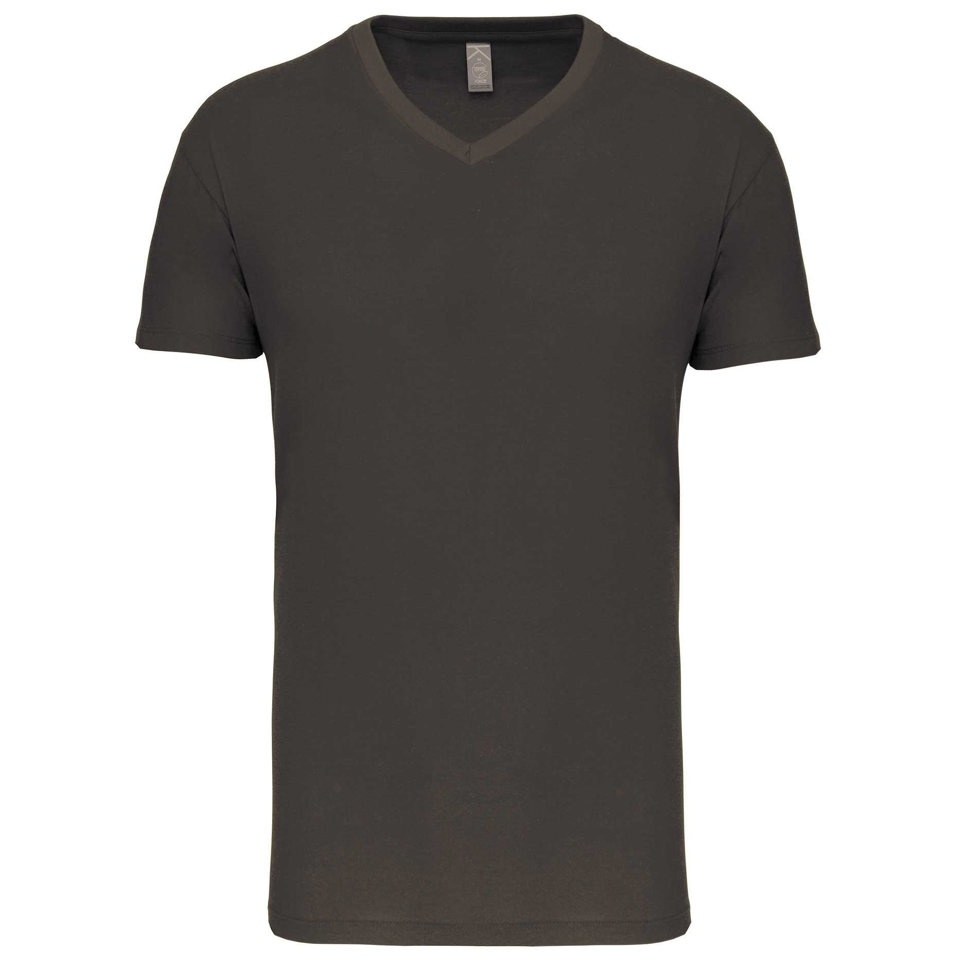 Camiseta BIO150IC cuello de pico hombre Dark Grey