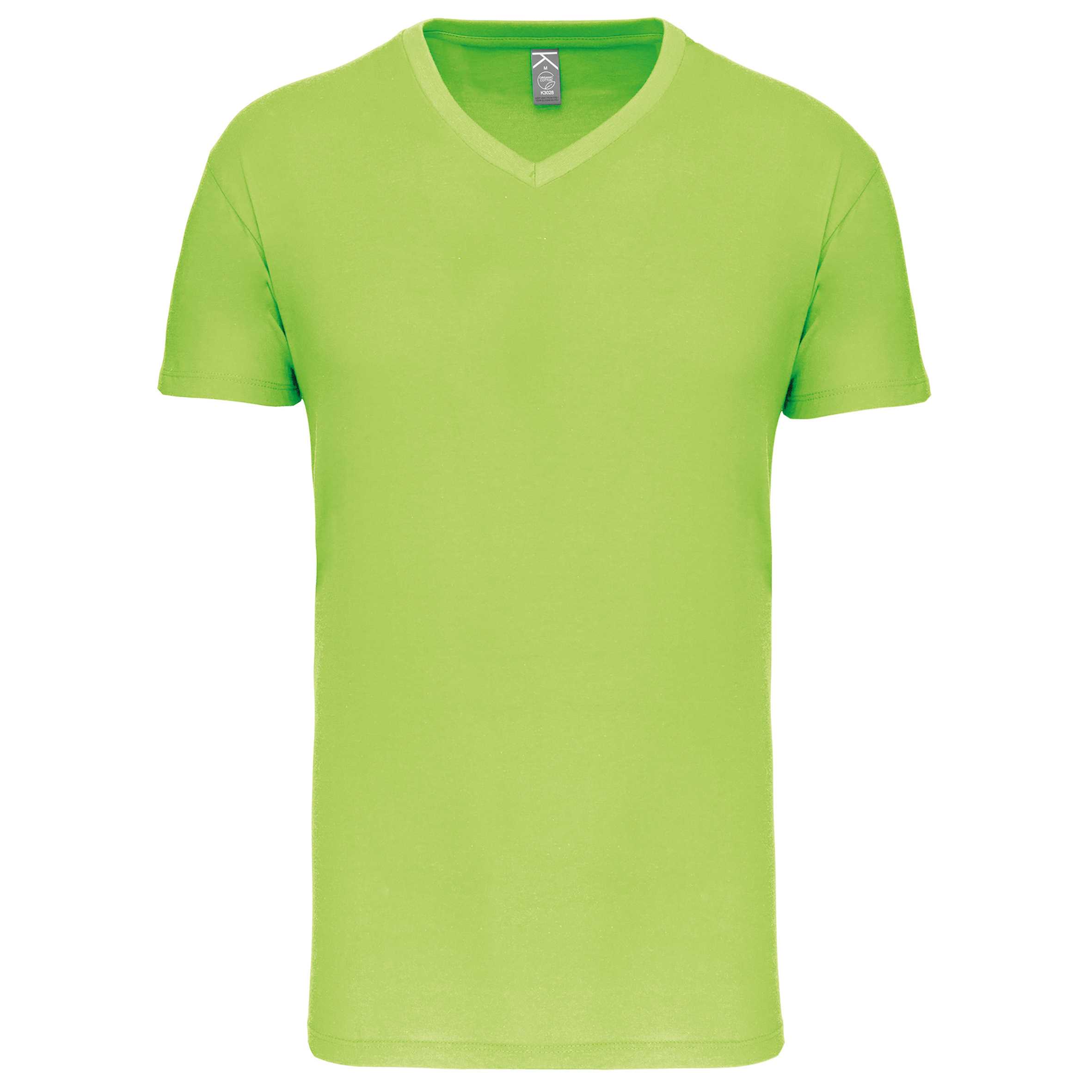 Camiseta BIO150IC cuello de pico hombre Lime