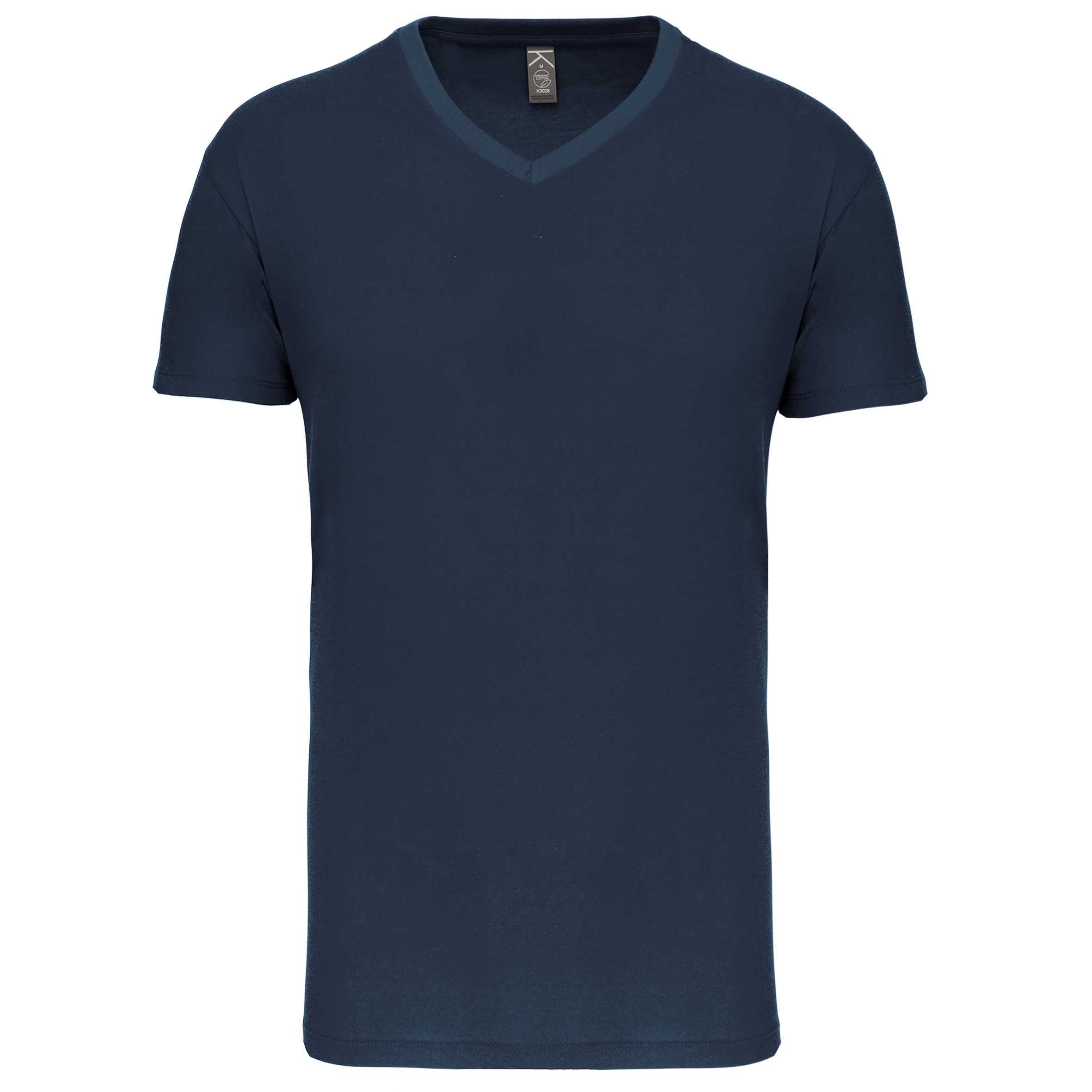 Camiseta BIO150IC cuello de pico hombre Navy