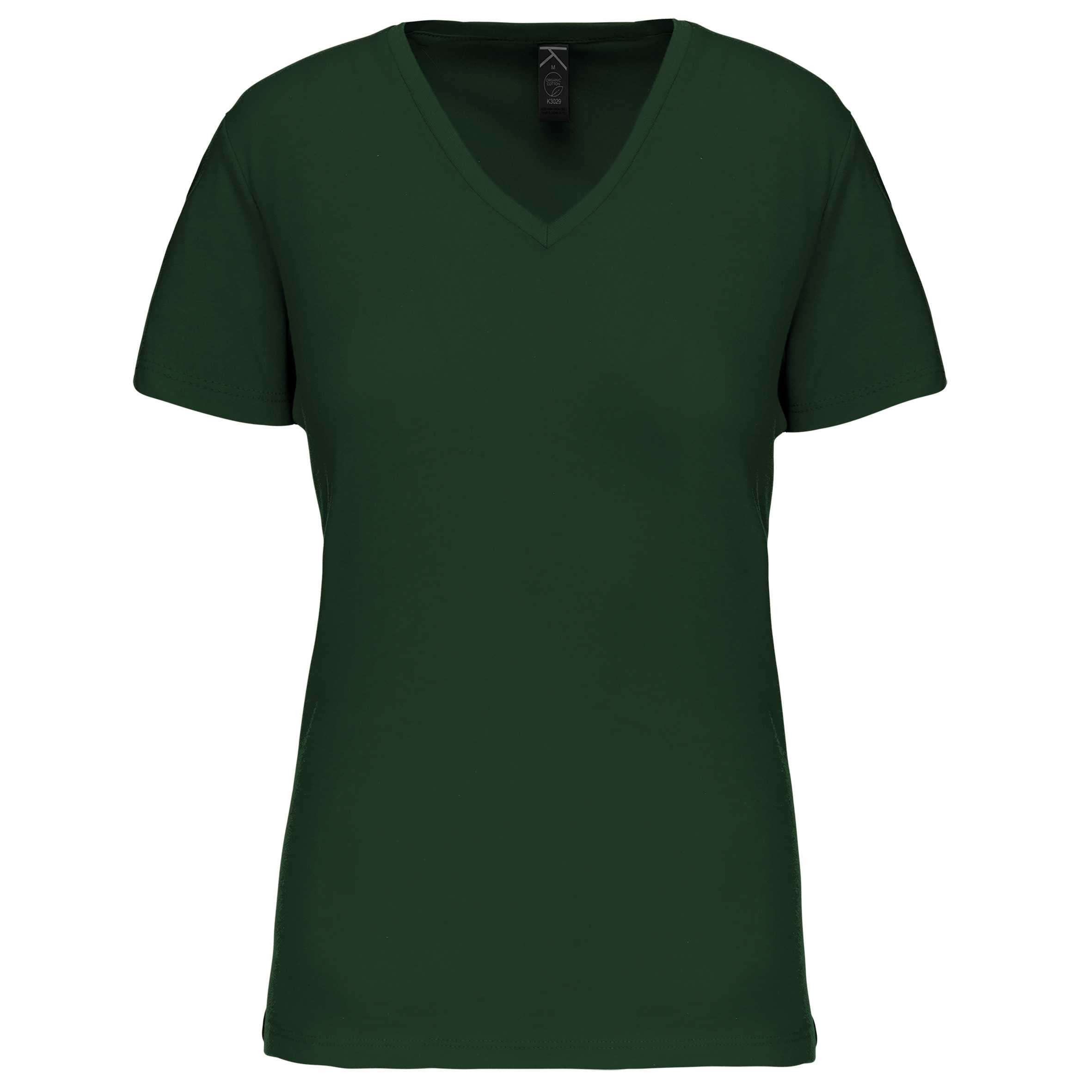 Camiseta BIO150IC cuello de pico mujer Forest Green