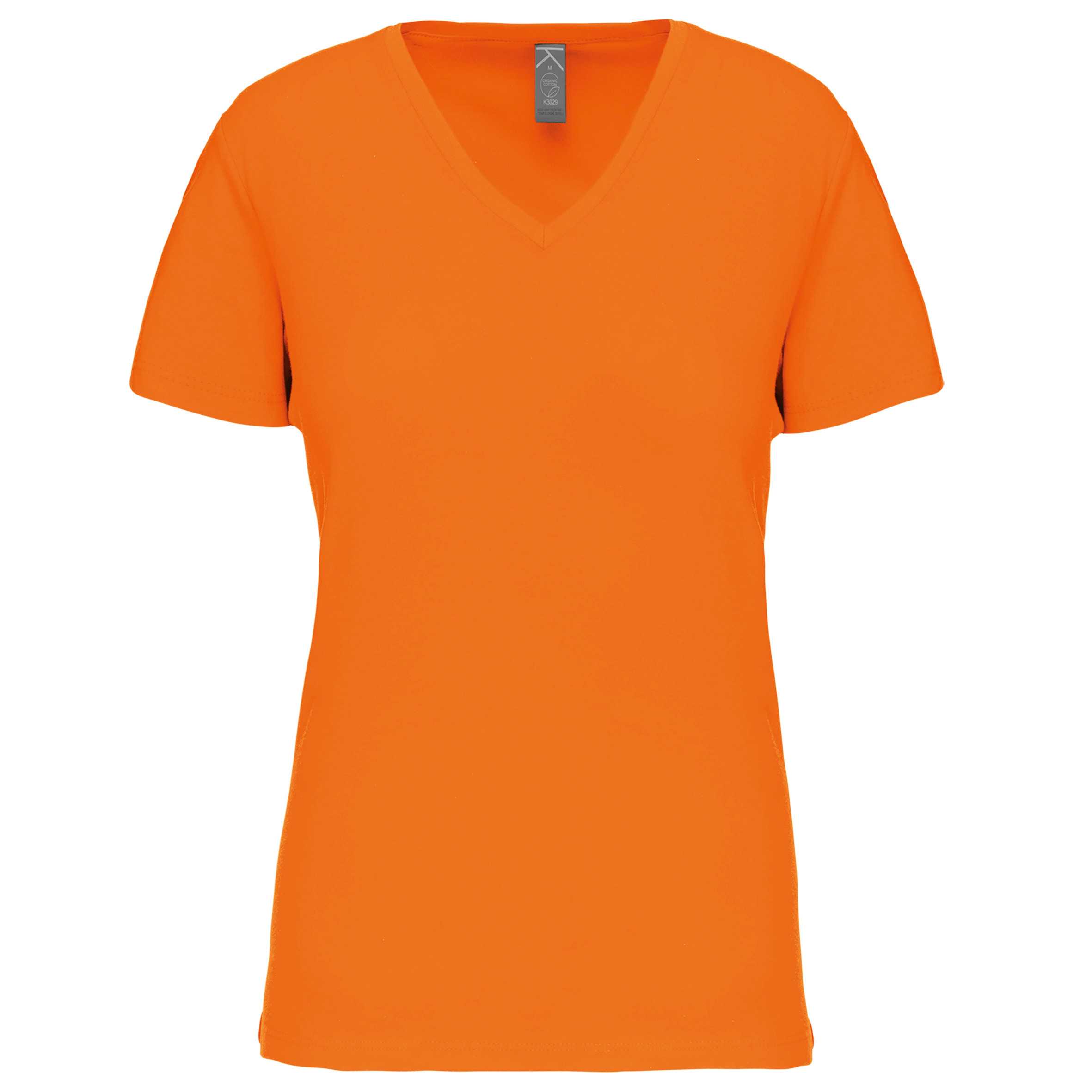 Camiseta BIO150IC cuello de pico mujer Orange