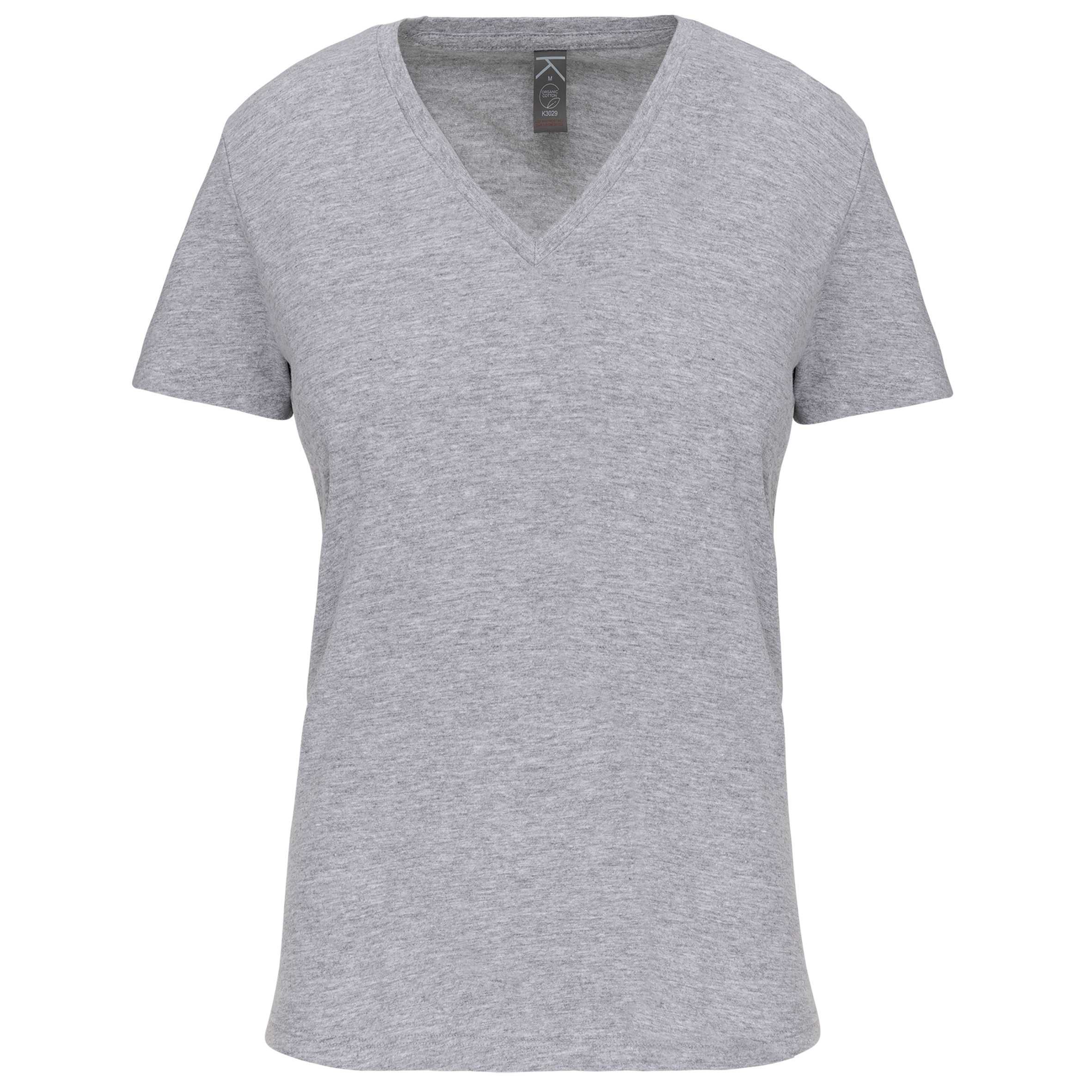 Camiseta BIO150IC cuello de pico mujer Oxford Grey