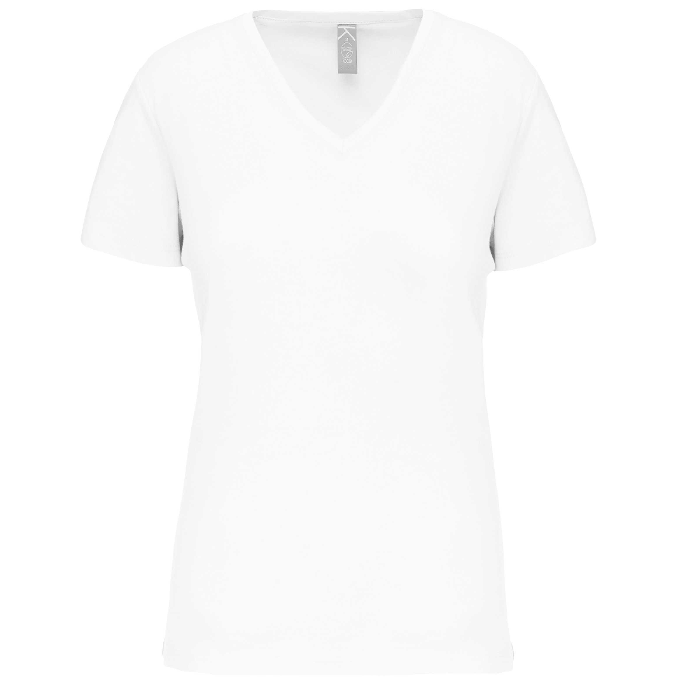 Camiseta BIO150IC cuello de pico mujer White