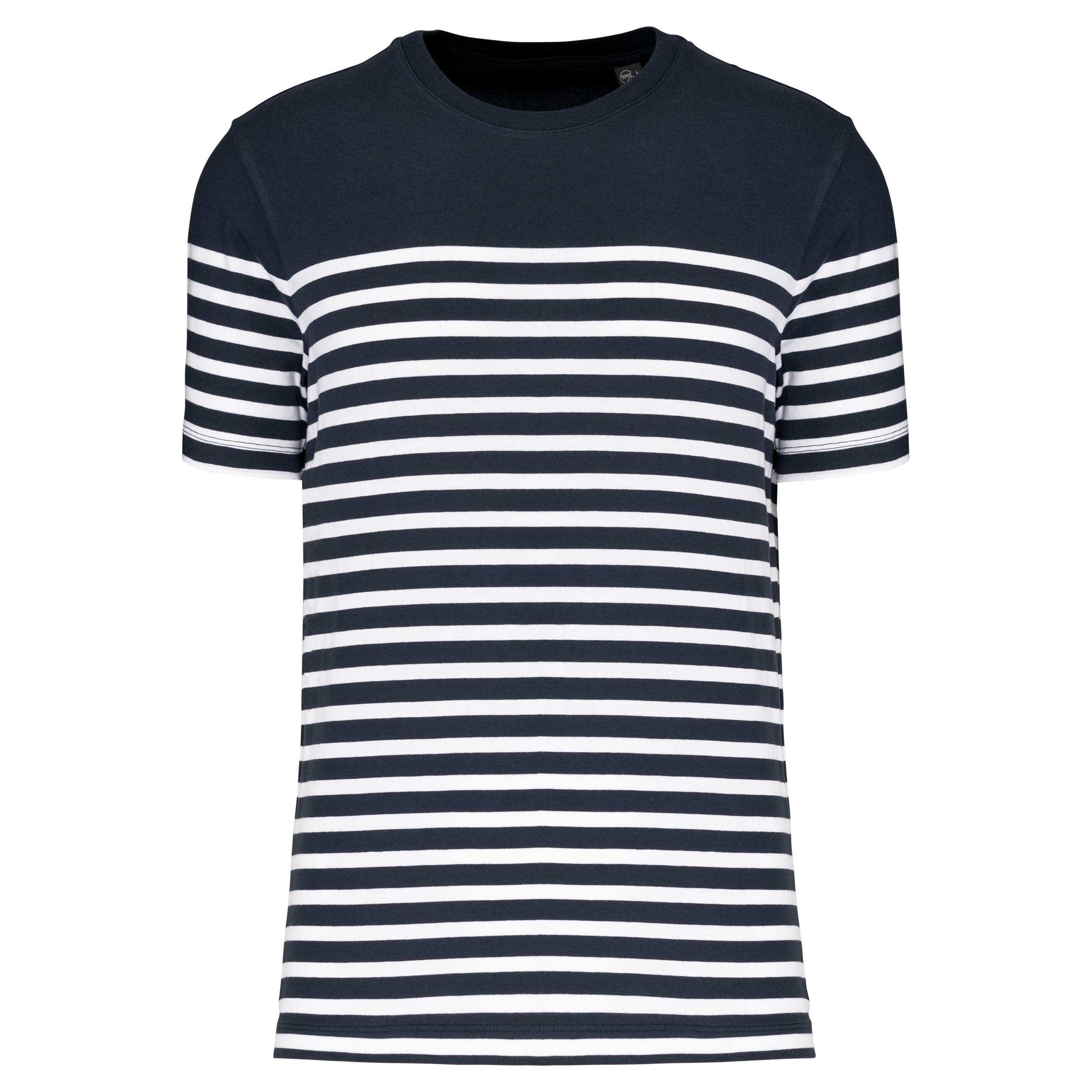 Camiseta marinera algodón orgánico hombre Navy / White Stripes