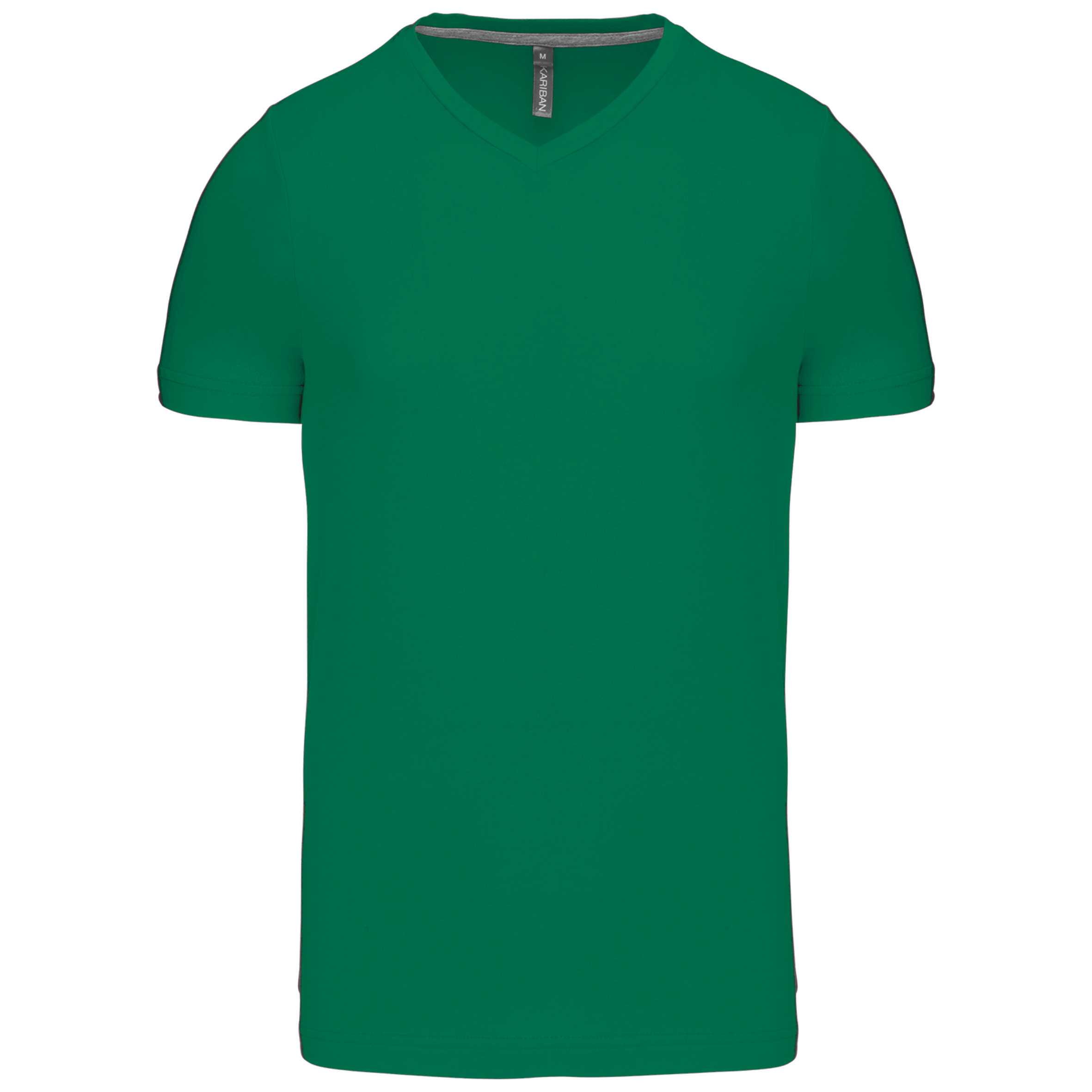 Camiseta de manga corta y cuello de pico Kelly Green