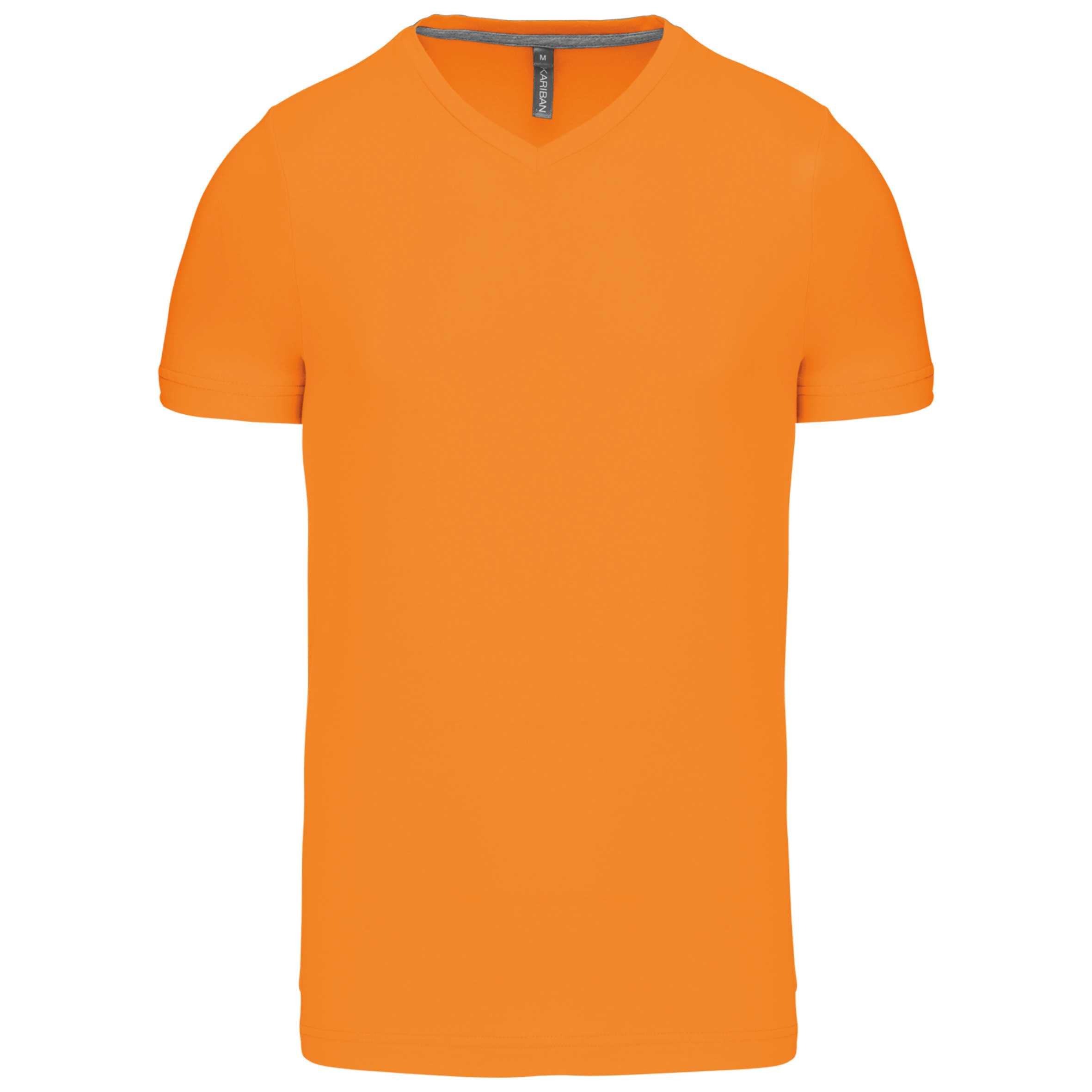 Camiseta de manga corta y cuello de pico Orange
