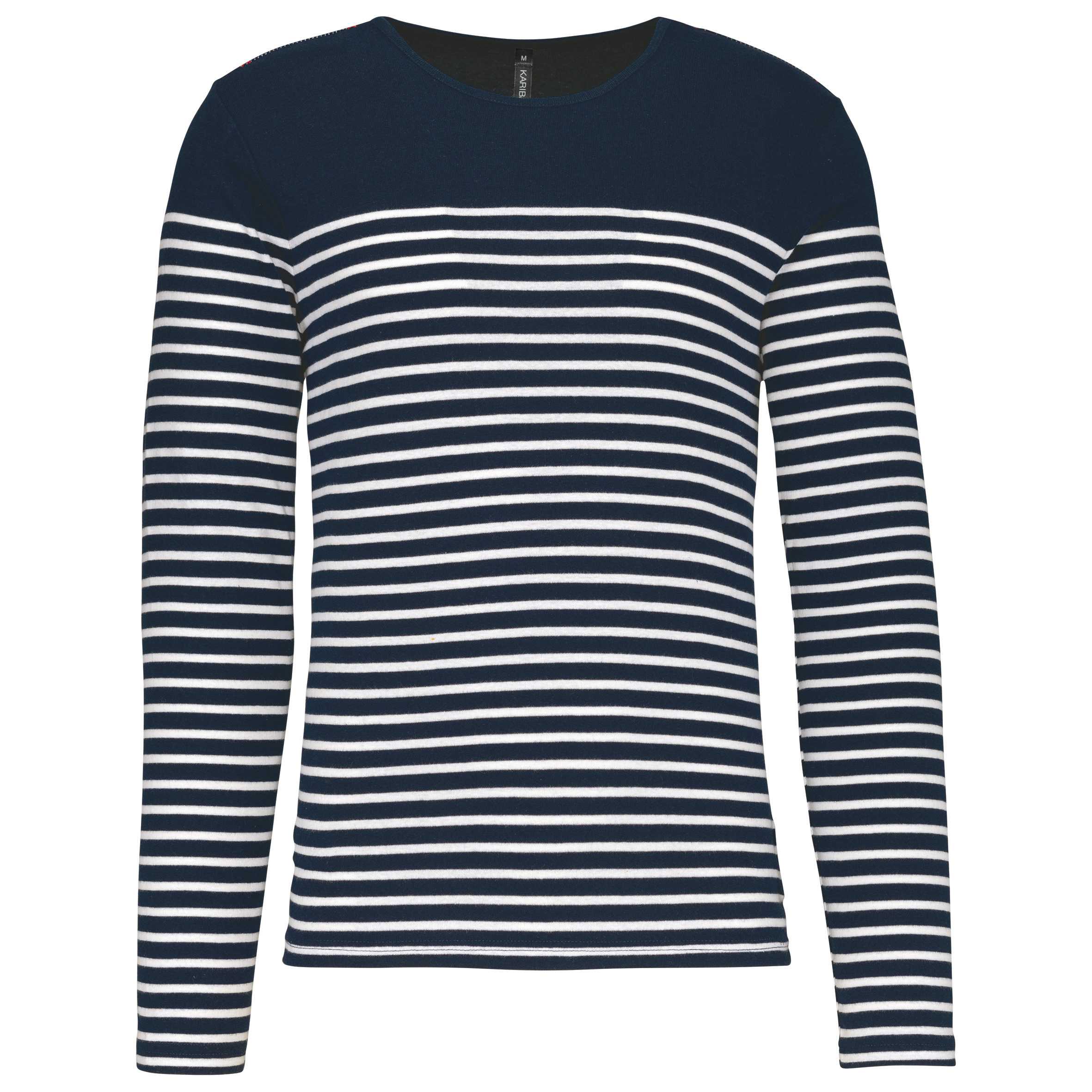 Camiseta marinera de manga larga de hombre Navy / White Stripes