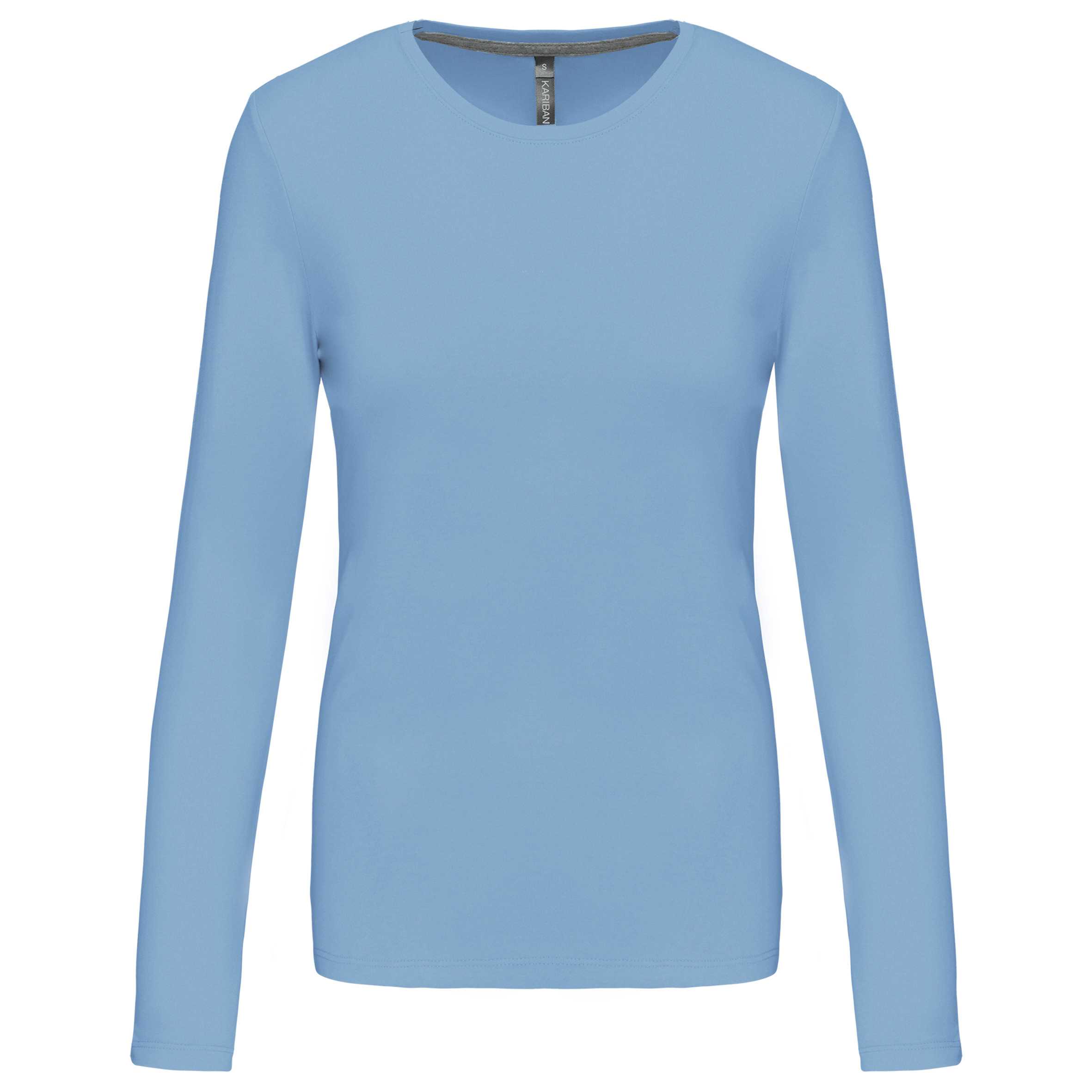 Camiseta de manga larga y cuello redondo de mujer Sky Blue