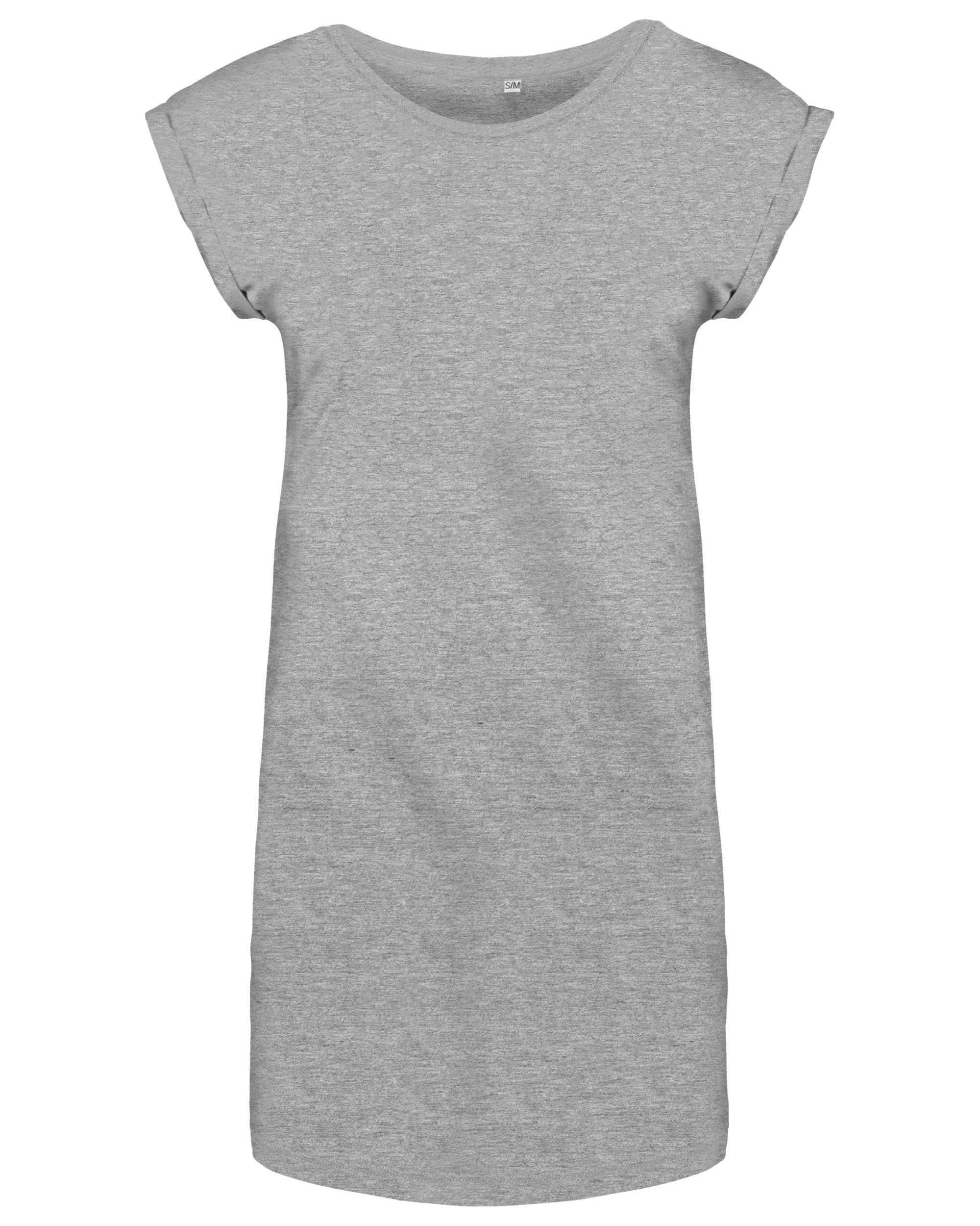 Camiseta larga mujer Light grey heather