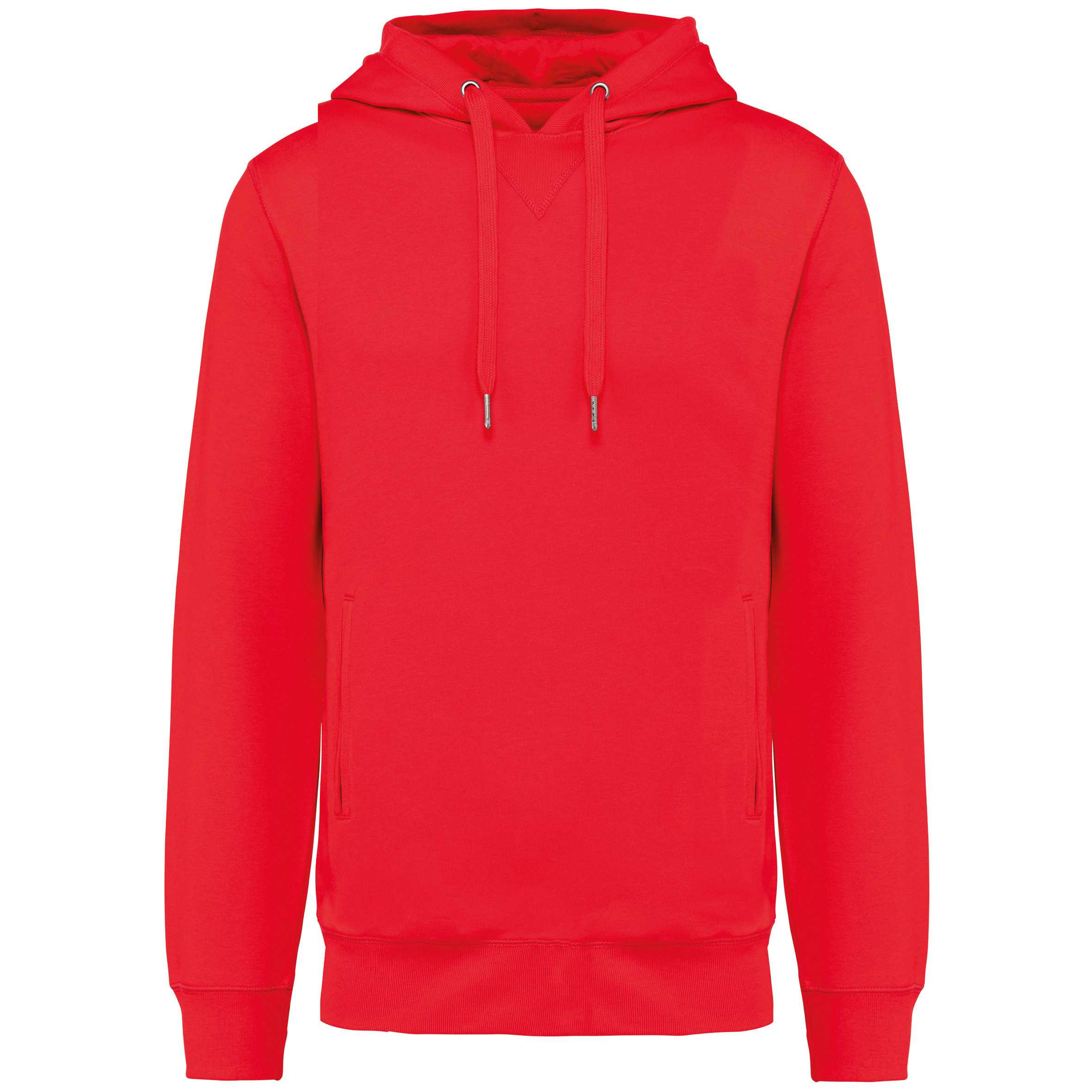 Sudadera ecorresponsable french terry capucha - Unisex Red