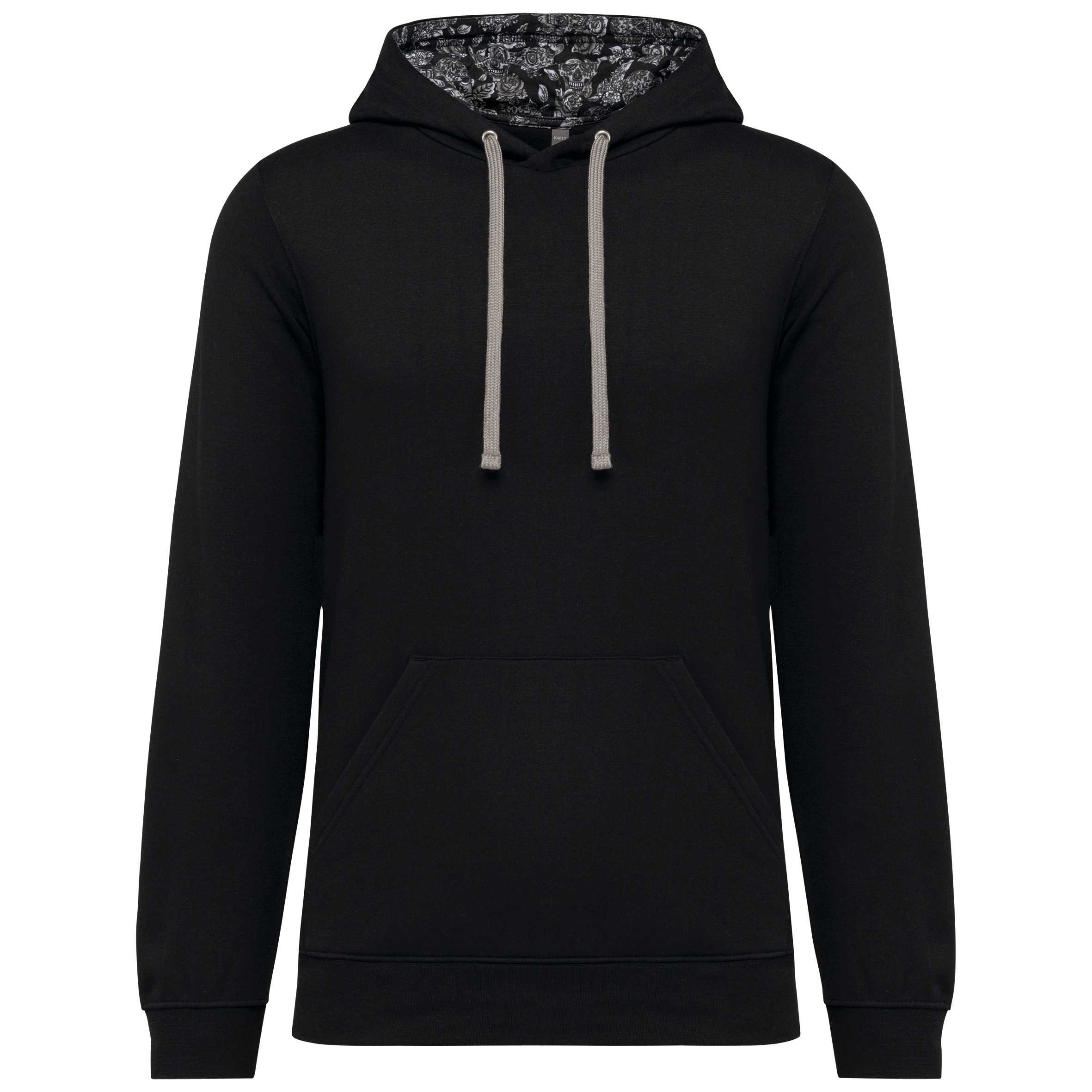 Sudadera con capucha de forro contrastado  - Unisex Black / Mexican Skull
