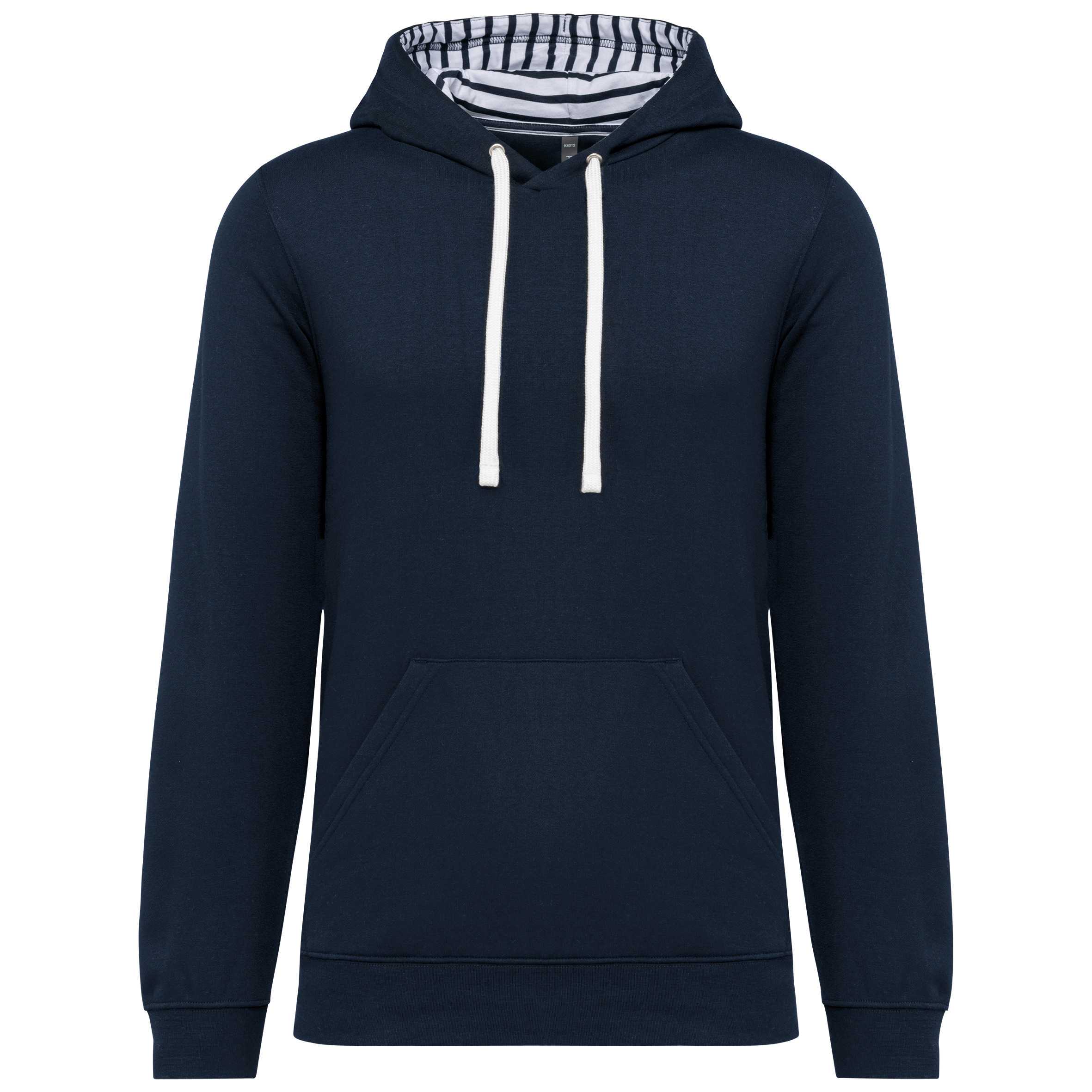 Sudadera con capucha de forro contrastado  - Unisex Navy / Mariniere