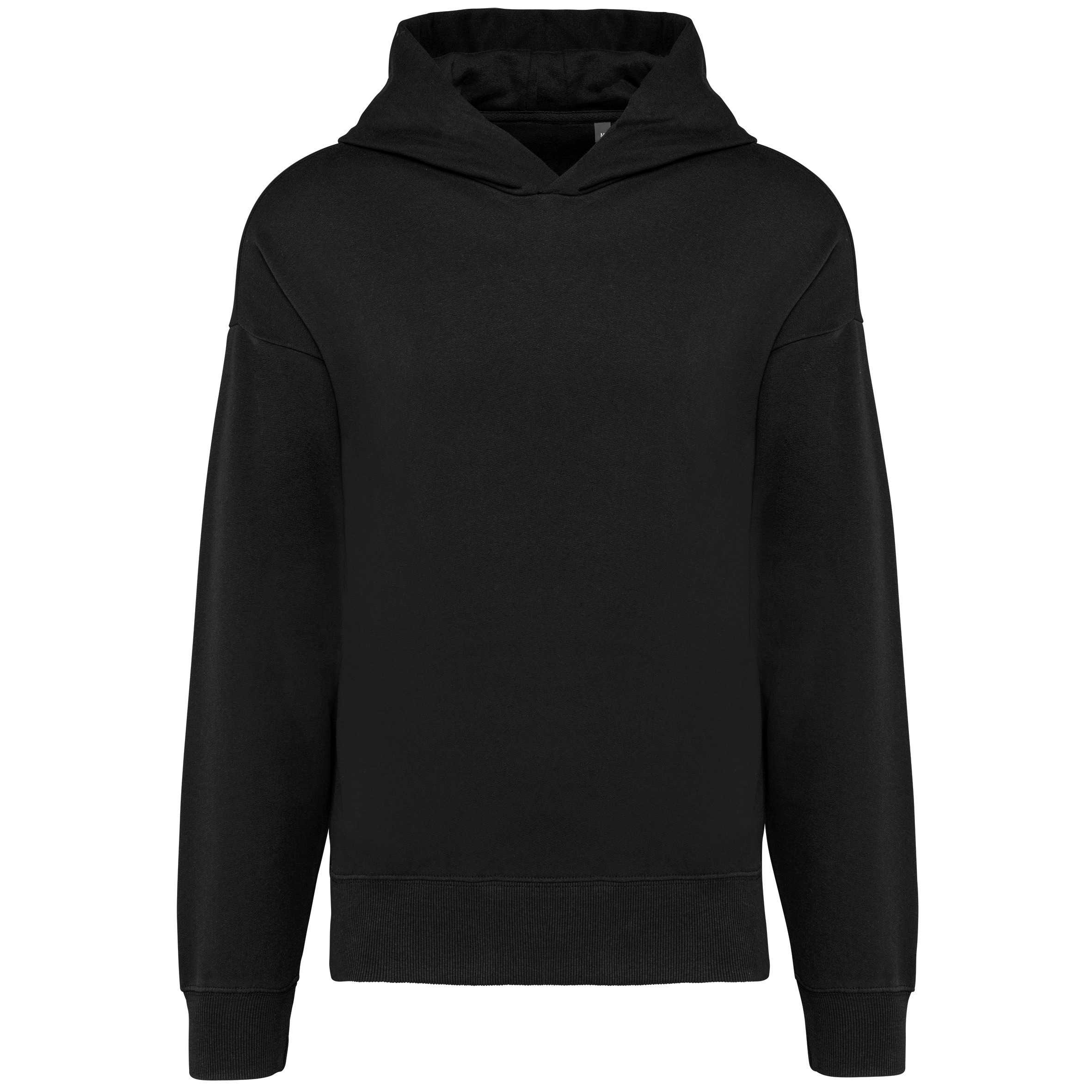 Sudadera de felpa oversize con capucha unisex Black