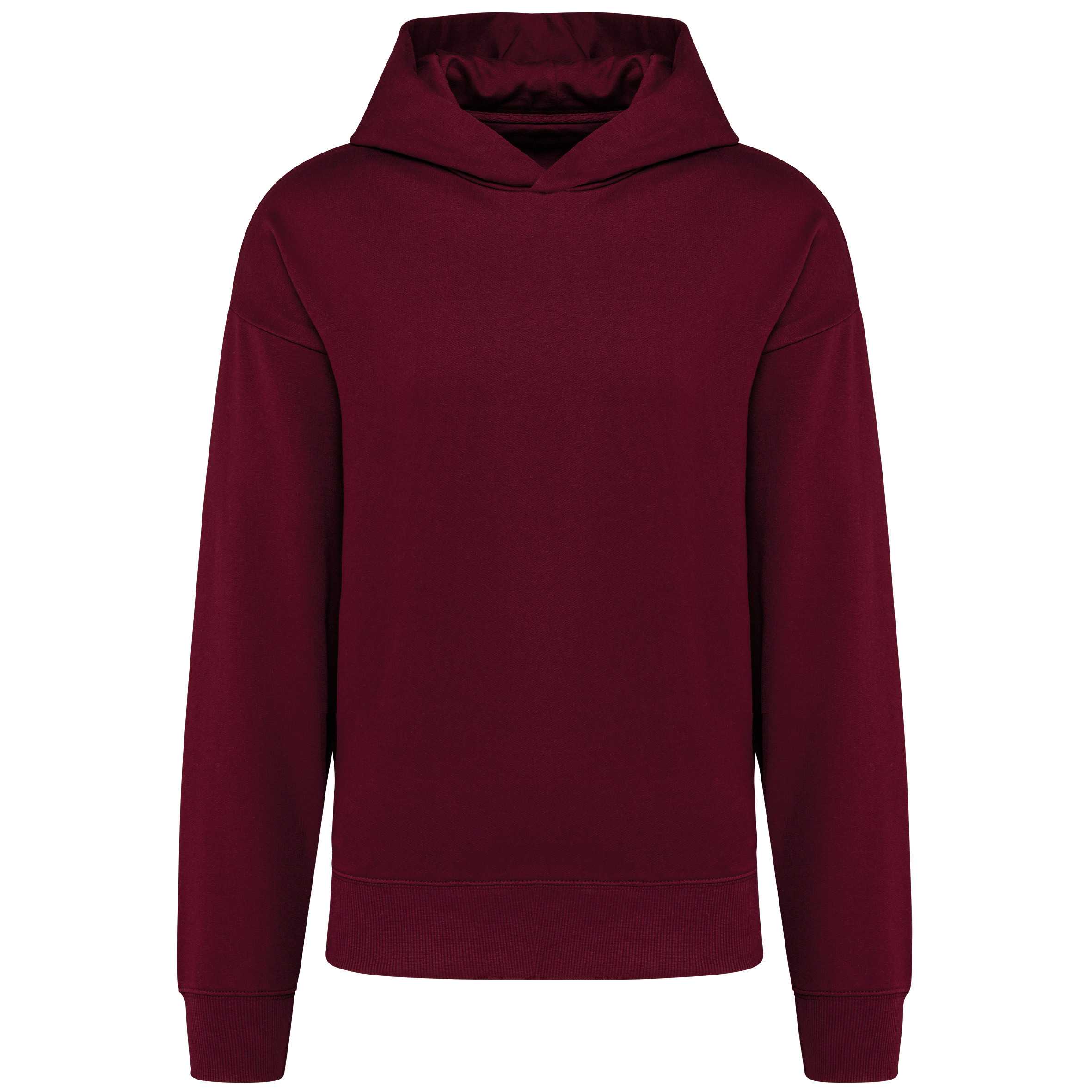 Sudadera de felpa oversize con capucha unisex Wine