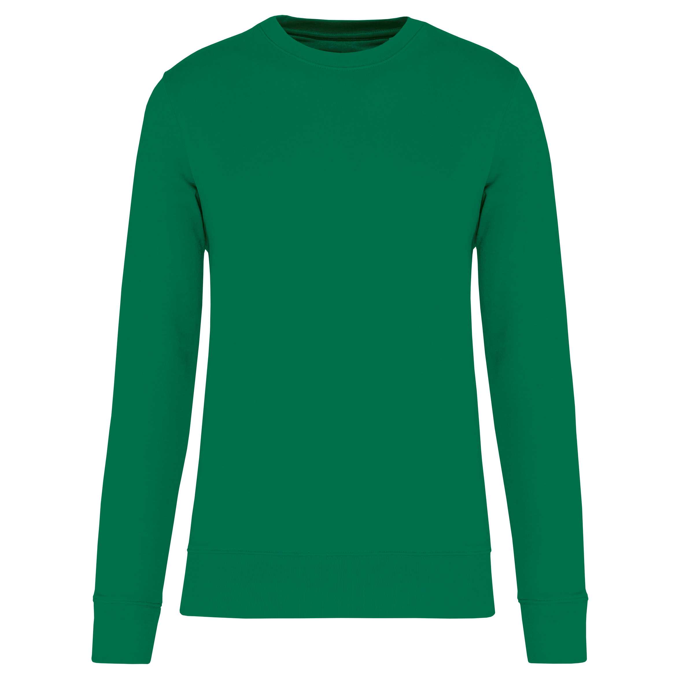 Sudadera ecorresponsable de cuello redondo unisex Kelly Green