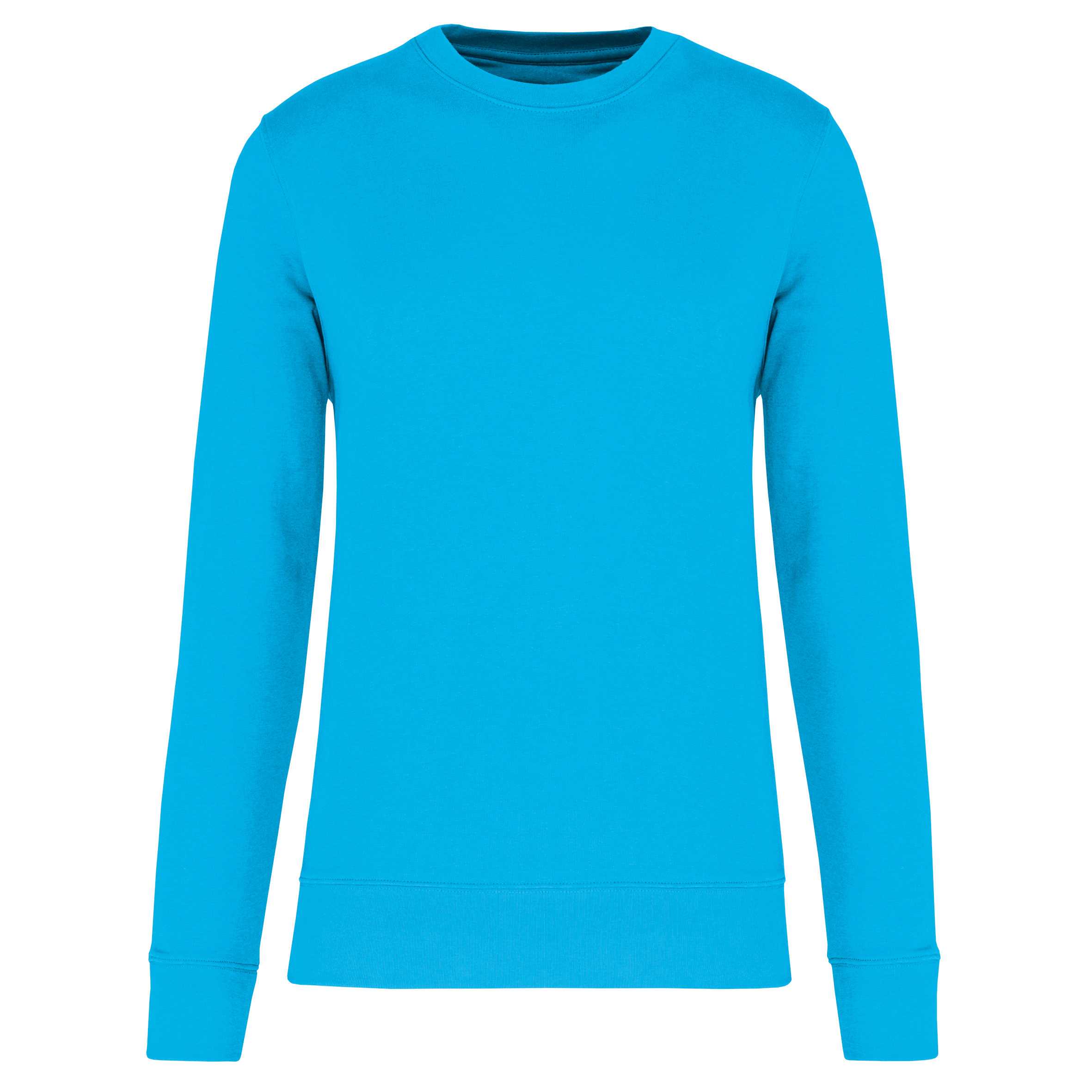 Sudadera ecorresponsable de cuello redondo unisex Sea Turquoise