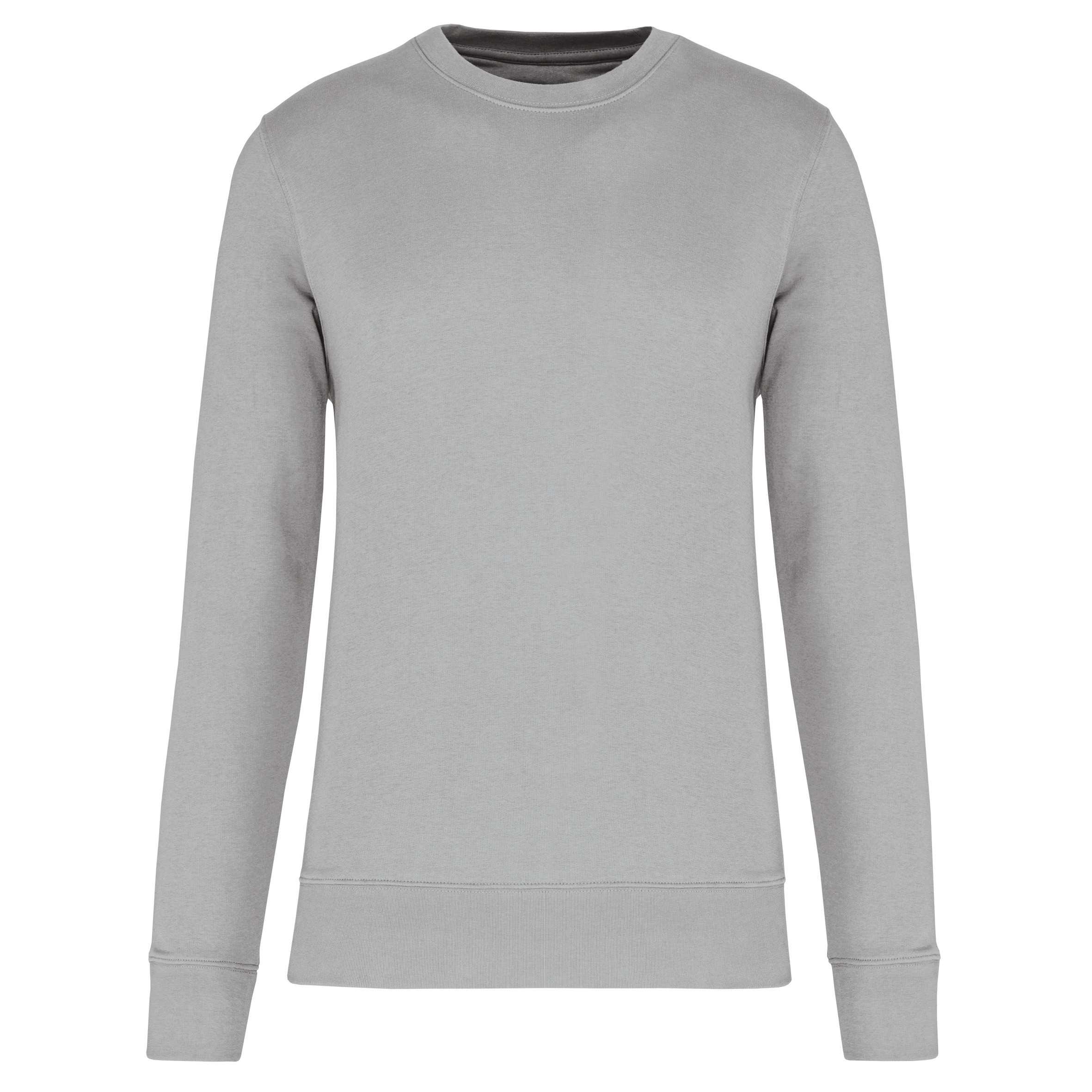Sudadera ecorresponsable de cuello redondo unisex Snow Grey