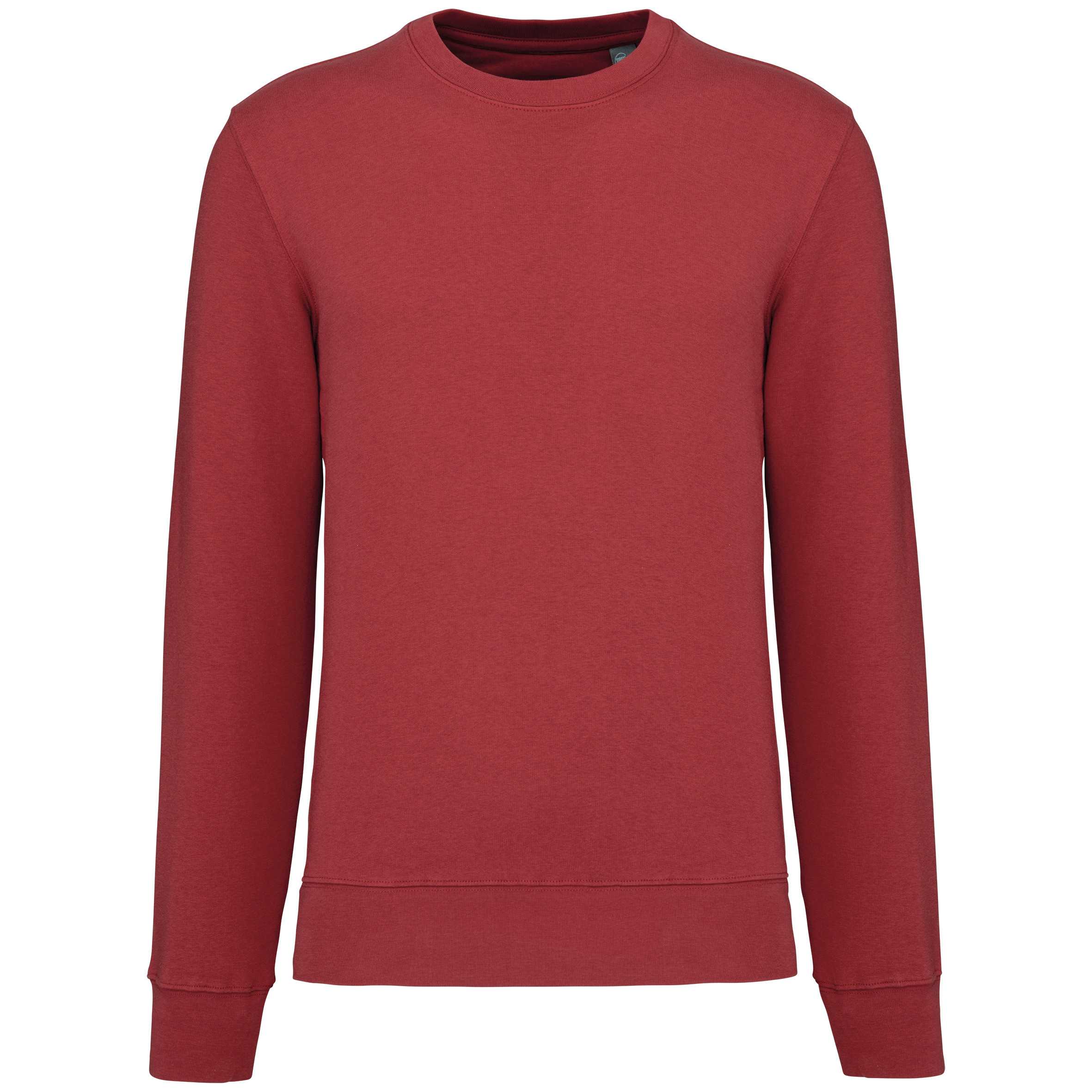 Sudadera ecorresponsable de cuello redondo unisex Terracotta Red