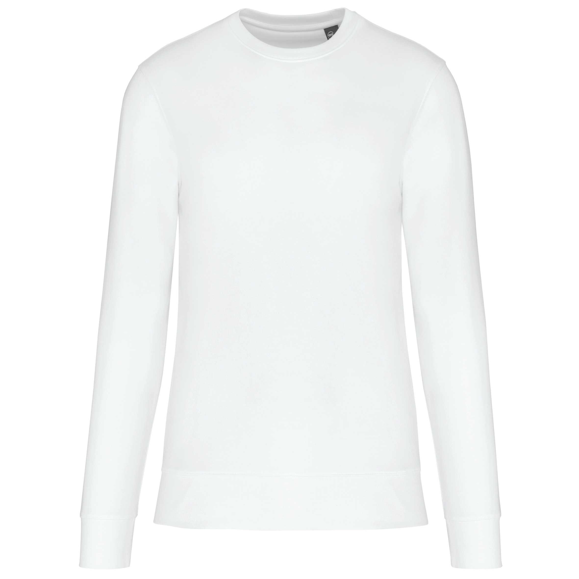 Sudadera ecorresponsable de cuello redondo unisex White