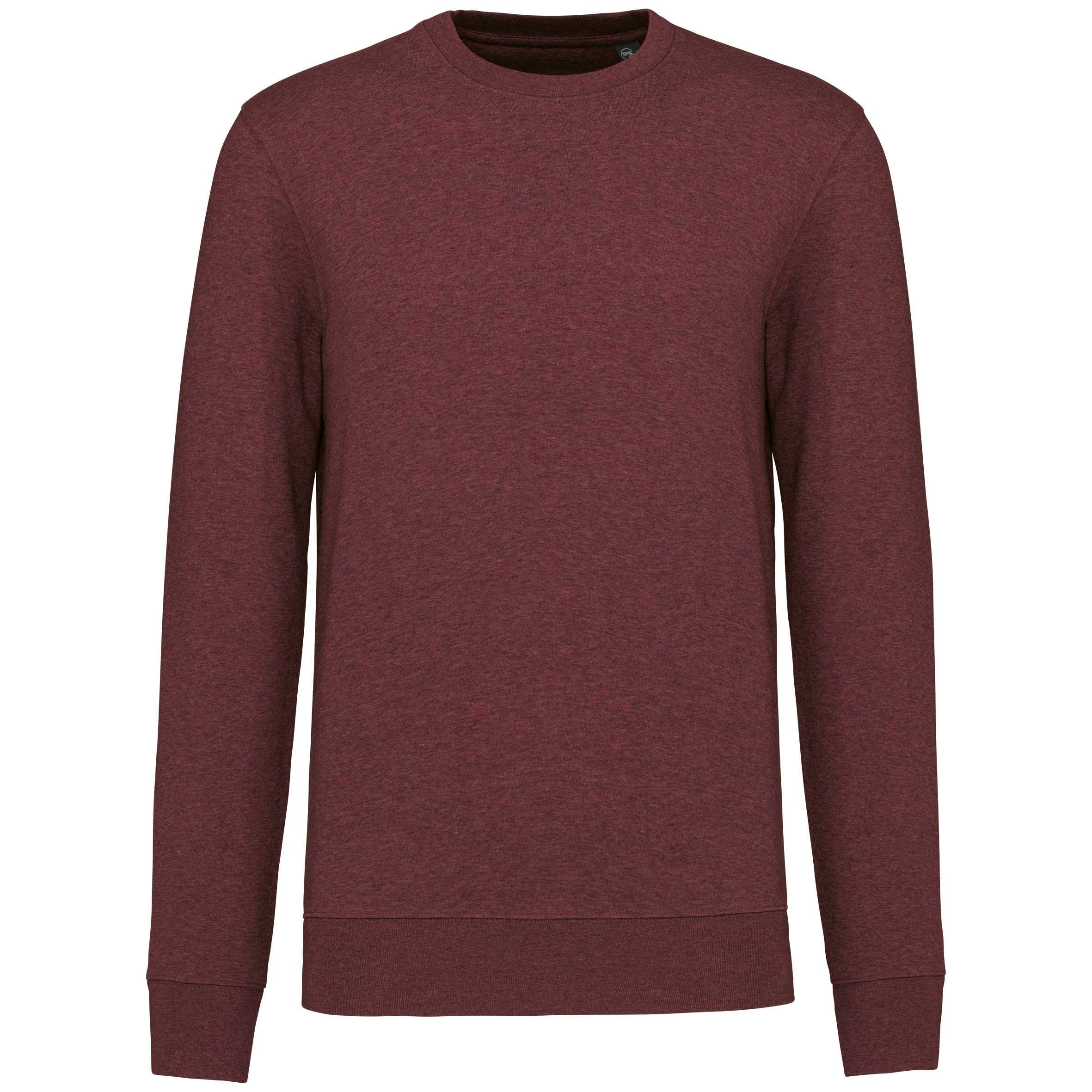 Sudadera ecorresponsable de cuello redondo unisex Wine Heather