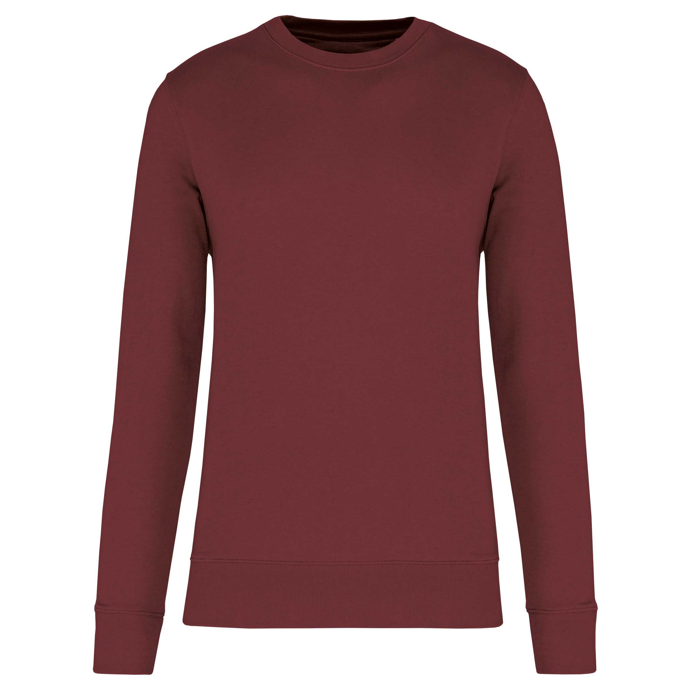 Sudadera ecorresponsable de cuello redondo unisex Wine